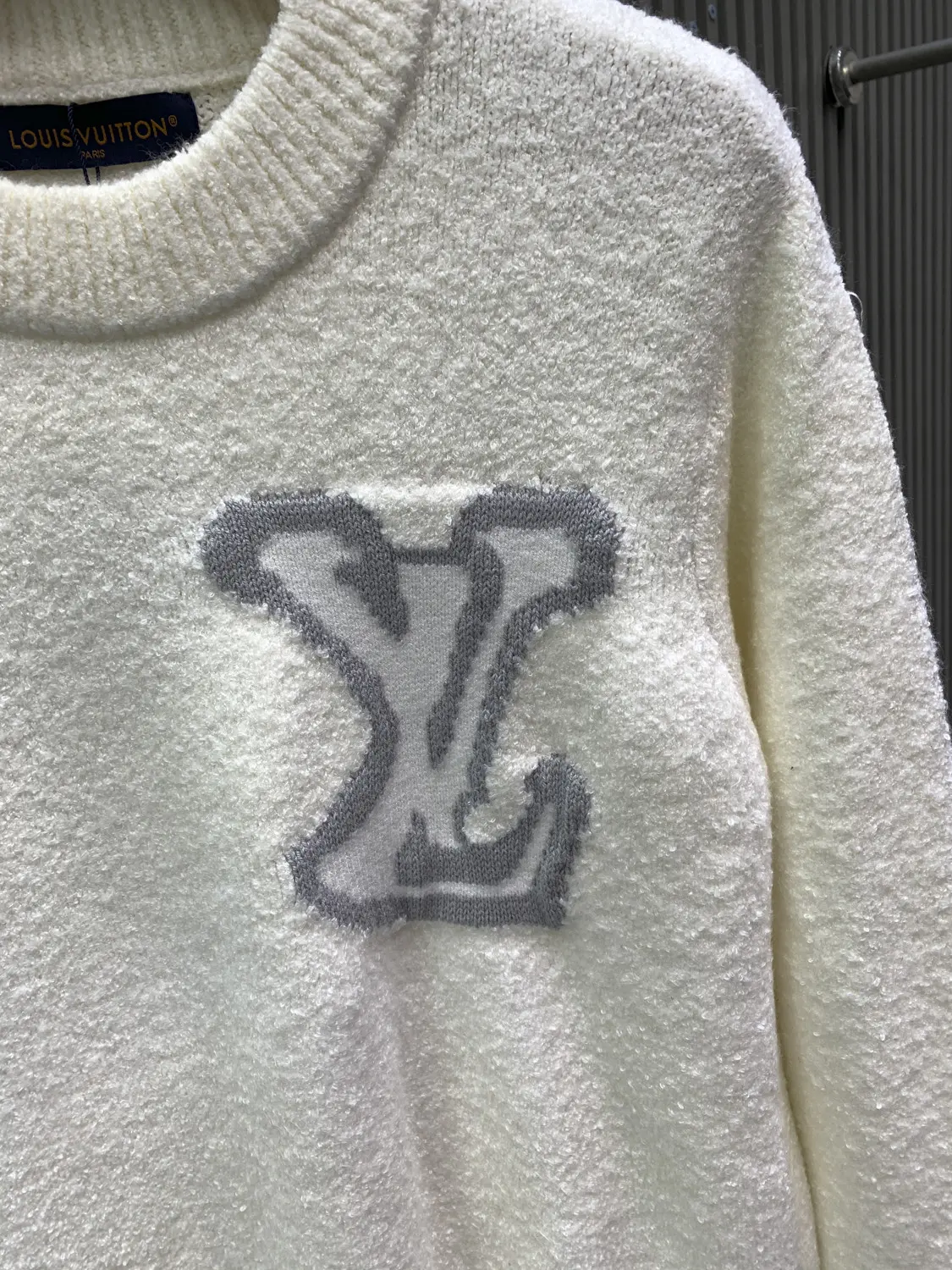 Logo Intarsia Wool-Blend Bouclé Sweater D25014136 — view 7