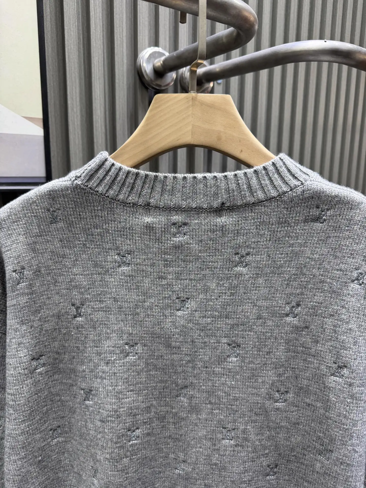Embroidered Monogram Wool Crew-Neck Sweater D25014137 — view 4