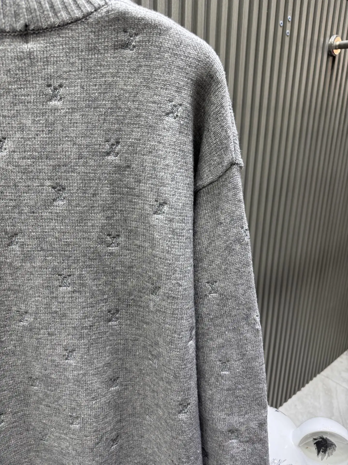 Embroidered Monogram Wool Crew-Neck Sweater D25014137 — view 8