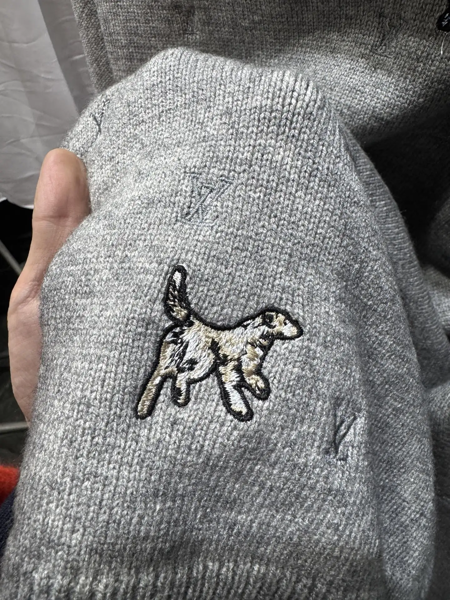 Embroidered Monogram Wool Crew-Neck Sweater D25014137 — view 10