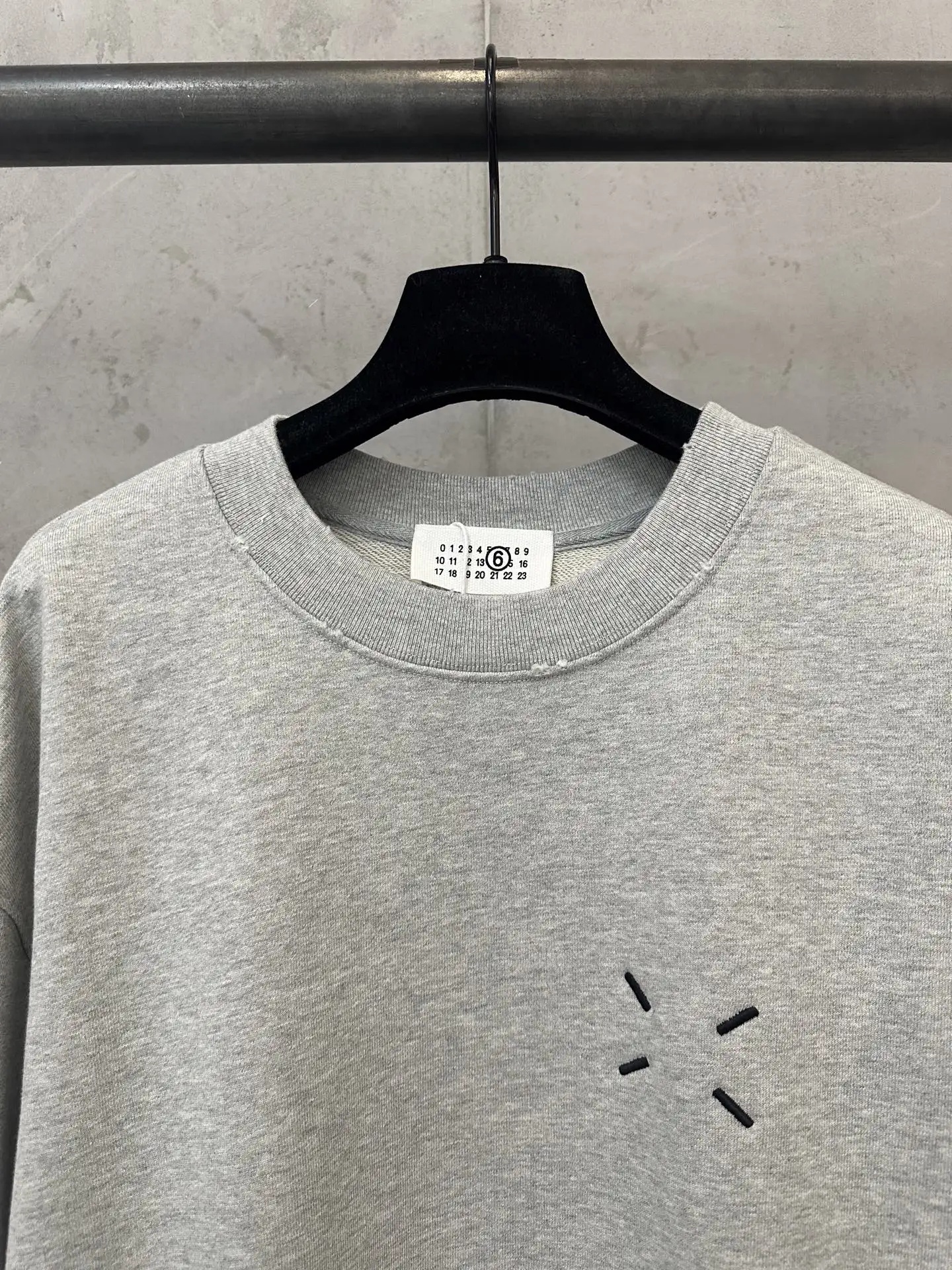 MM6 Maison Margiela Four-Stitch Embroidered Sweatshirt D25020522 — view 5