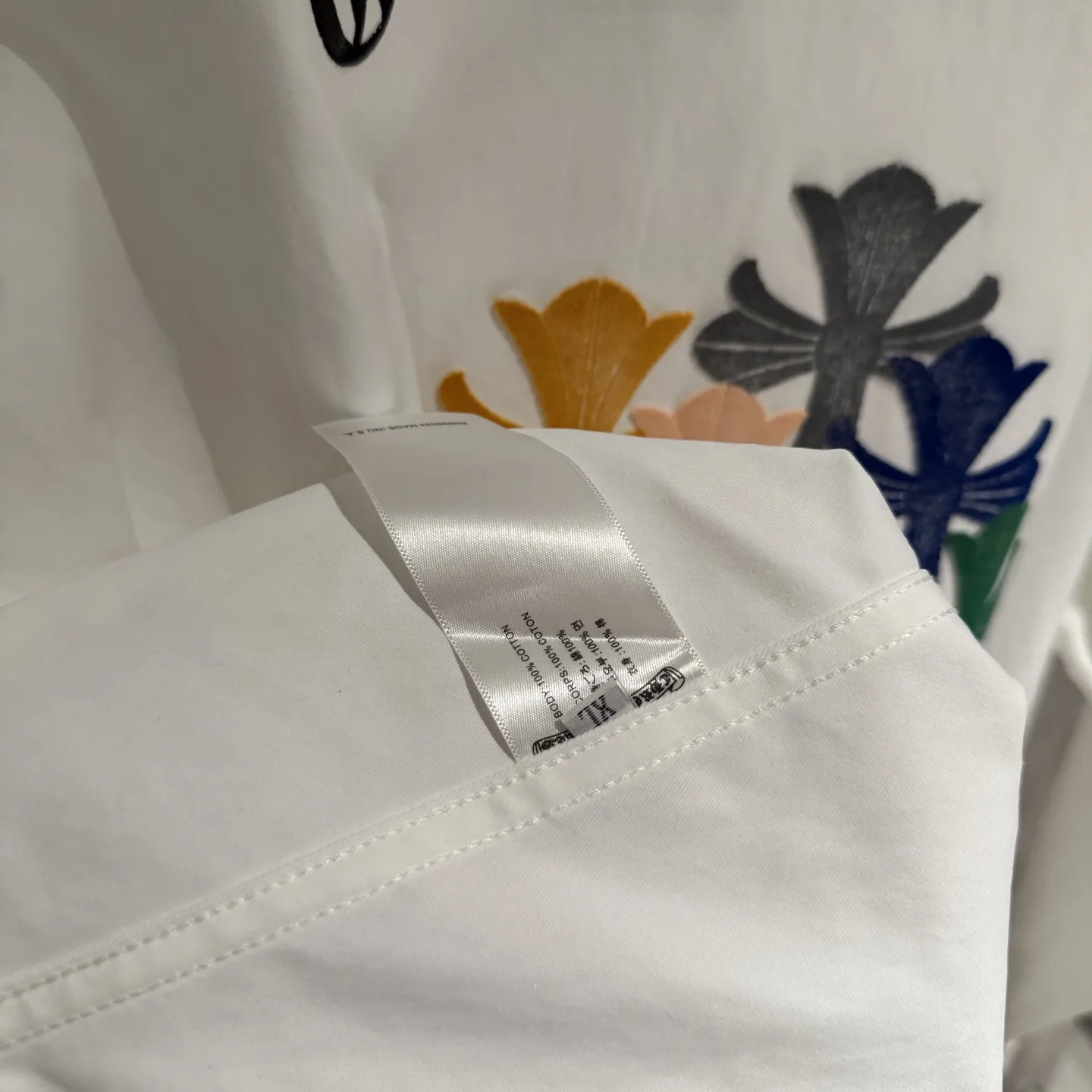 Embroidered Cross Oversized Cotton Shirt D25523674 — view 8