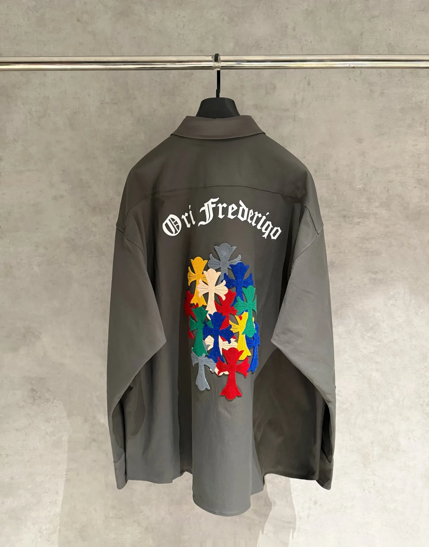 Embroidered Cotton Poplin Oversized Shirt D25523675 — view 2