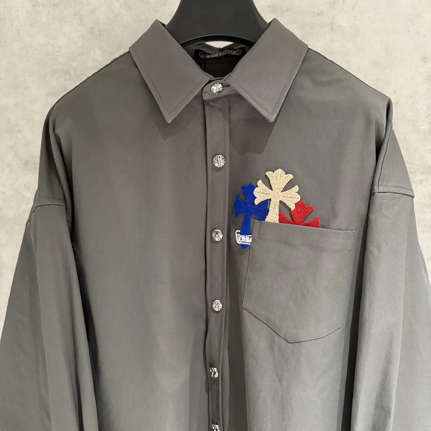 Embroidered Cotton Poplin Oversized Shirt D25523675 — view 3