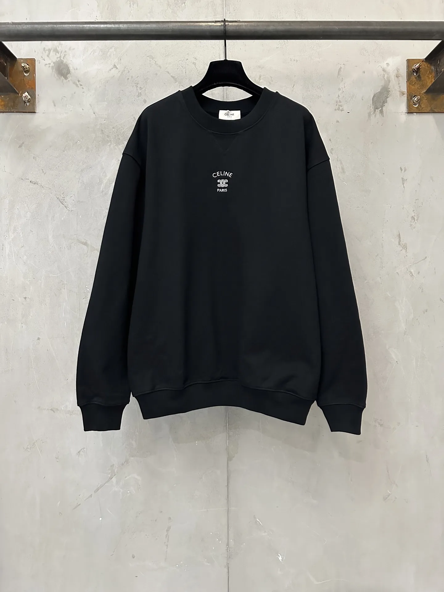 Triomphe Logo Embroidered Cotton Sweatshirt D26023114