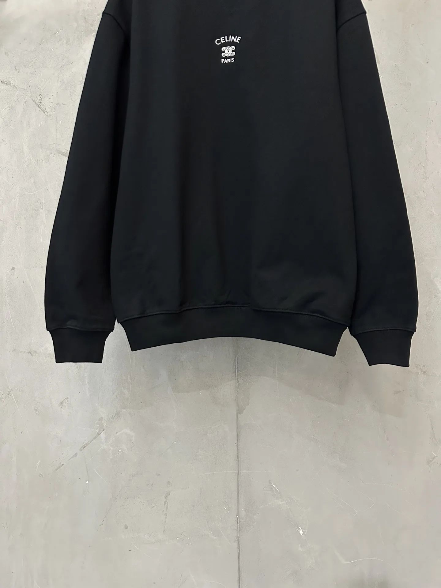 Triomphe Logo Embroidered Cotton Sweatshirt D26023114 — view 4