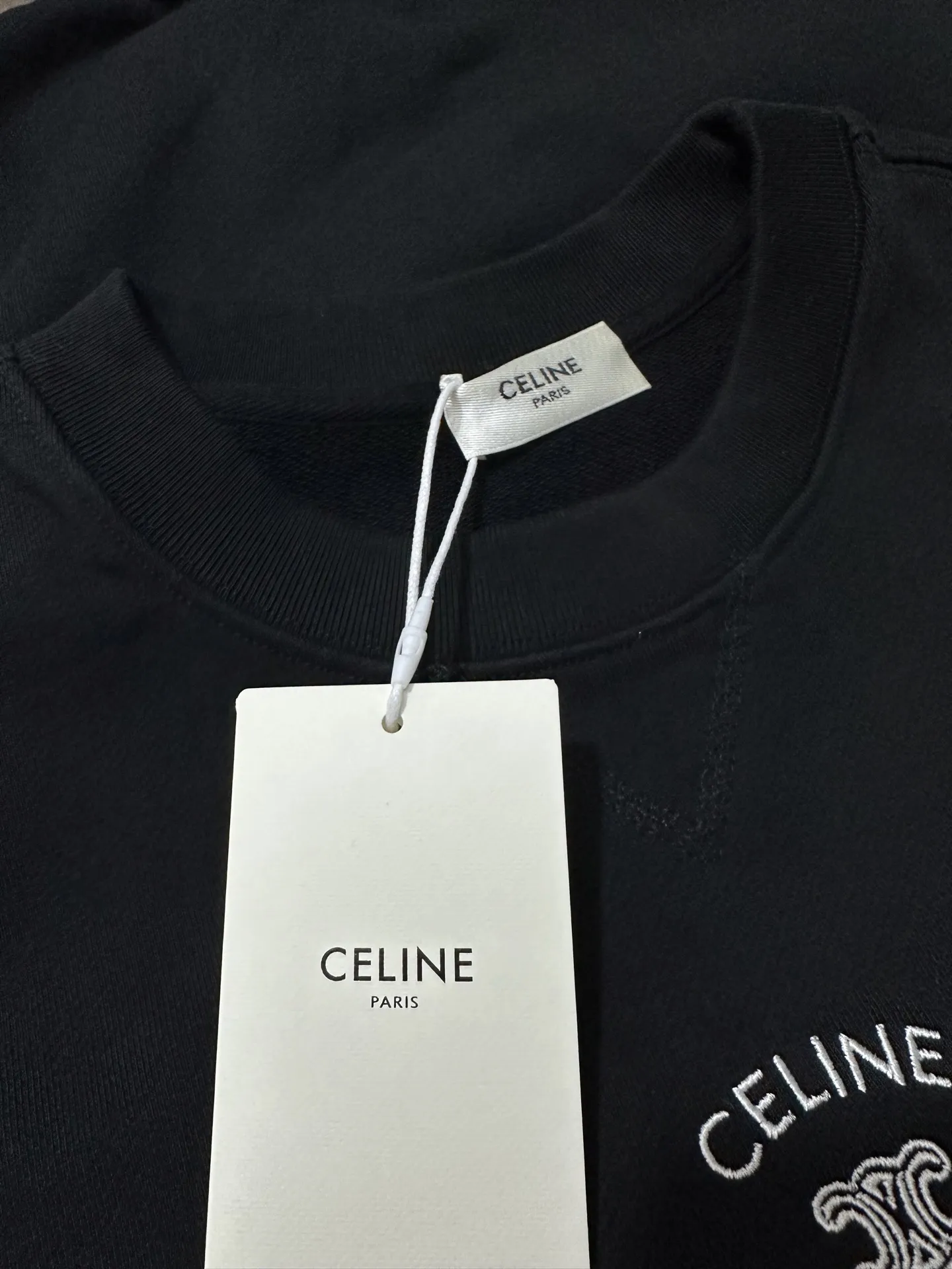 Triomphe Logo Embroidered Cotton Sweatshirt D26023114 — view 6