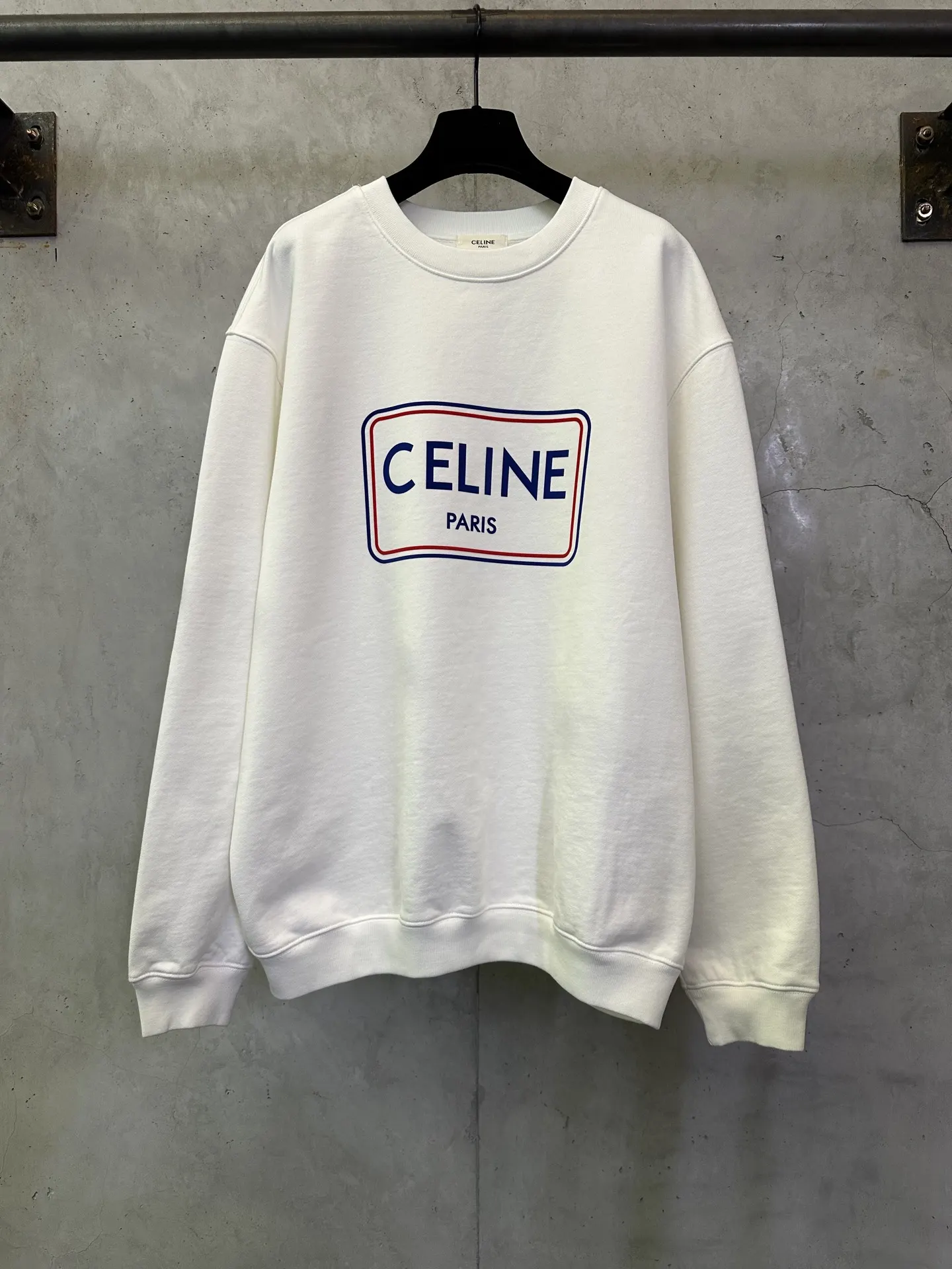 Logo Flocked Cotton-Jersey Sweatshirt D26023102