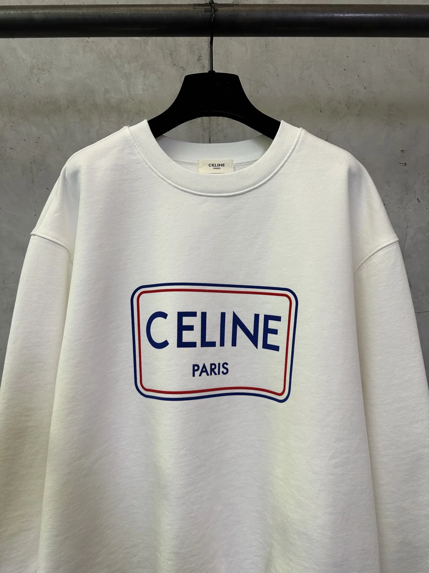 Logo Flocked Cotton-Jersey Sweatshirt D26023102 — view 3