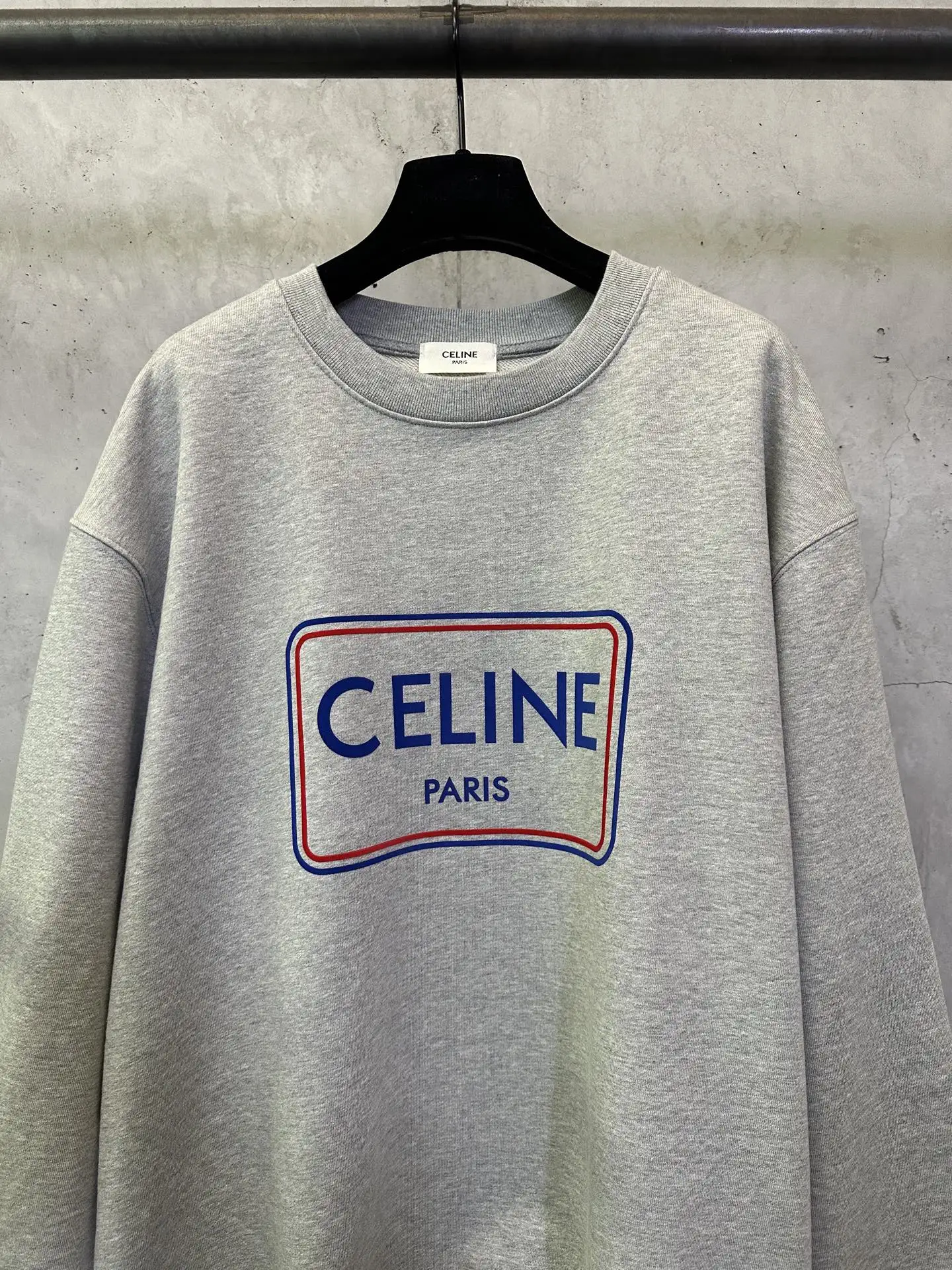 Logo Flocked Cotton-Jersey Sweatshirt D26023101 — view 3