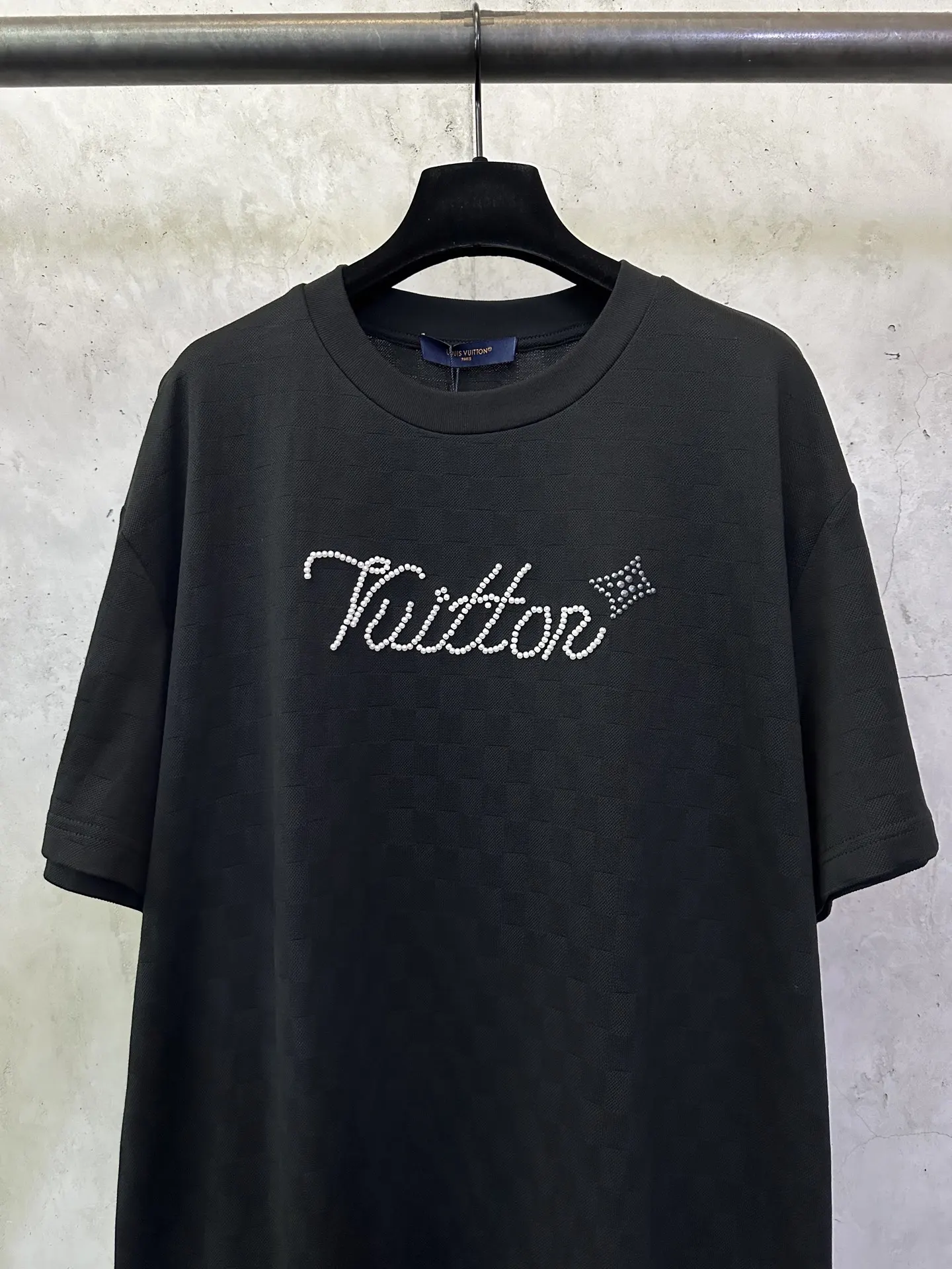 Embellished Damier Jacquard T-Shirt D26012492 — view 3