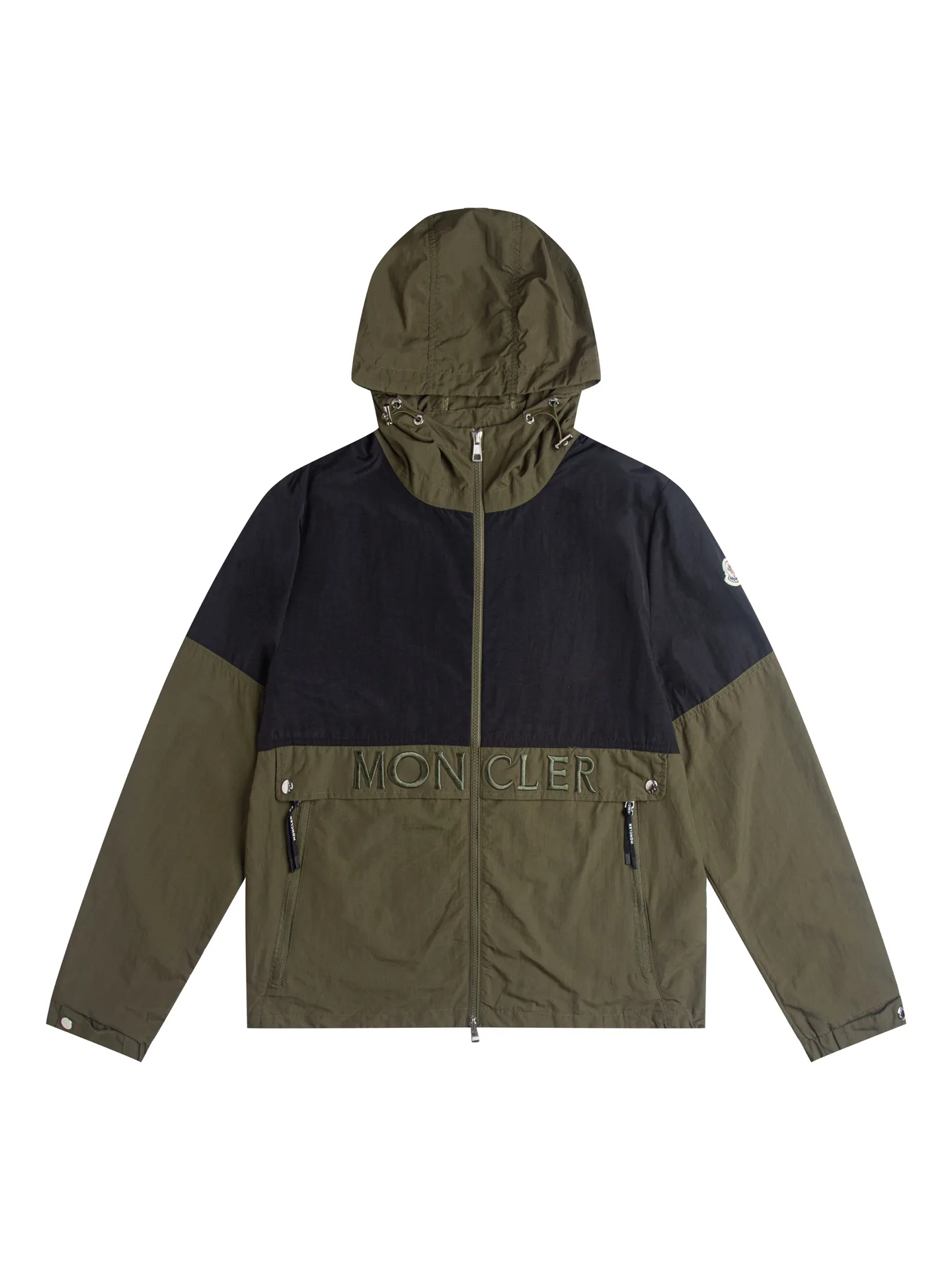 Moncler Color-Block Hooded Windbreaker Jacket D26015909