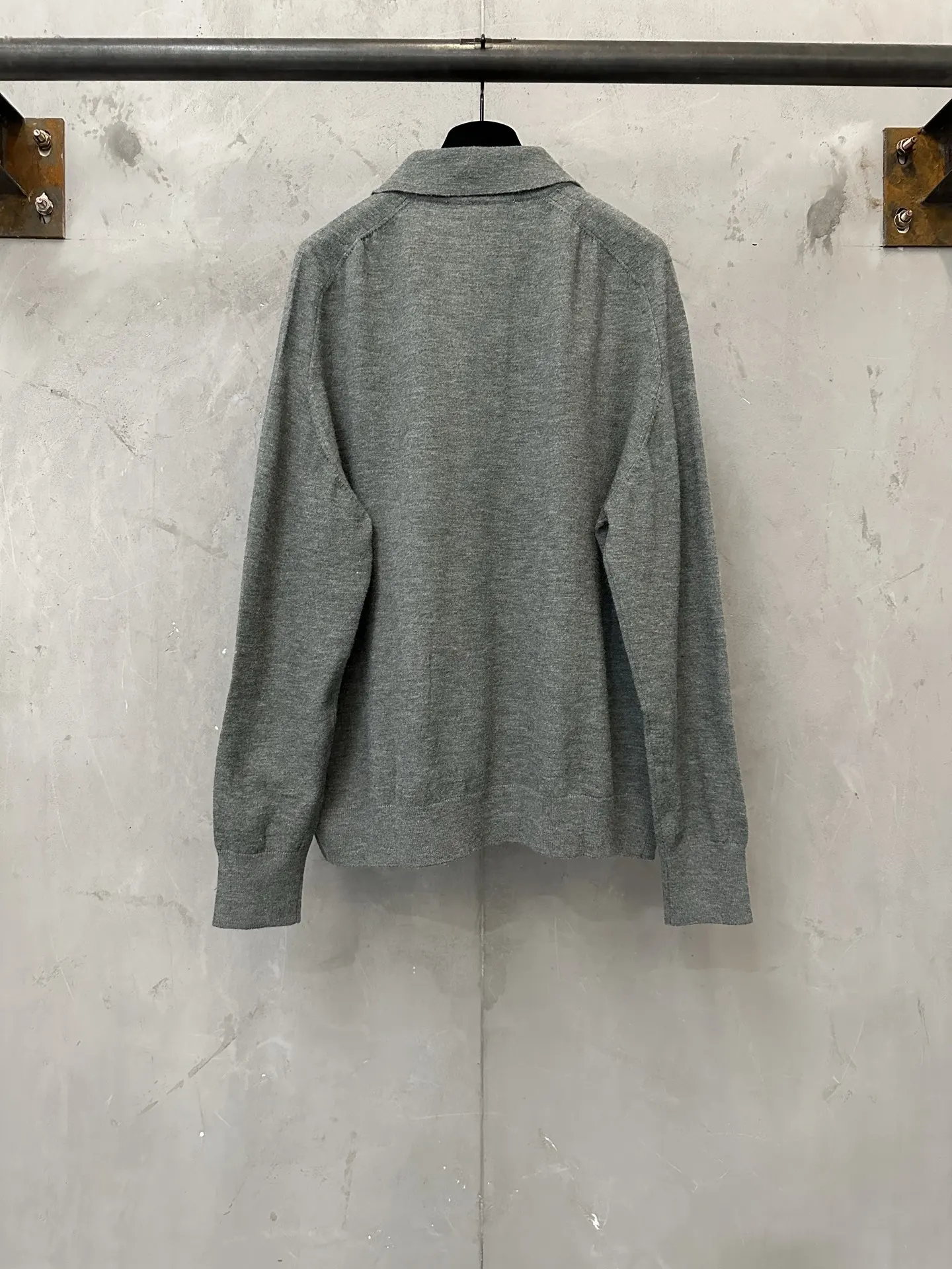 Logo-Embroidered Wool-Blend Polo Sweater D27020510 — view 2