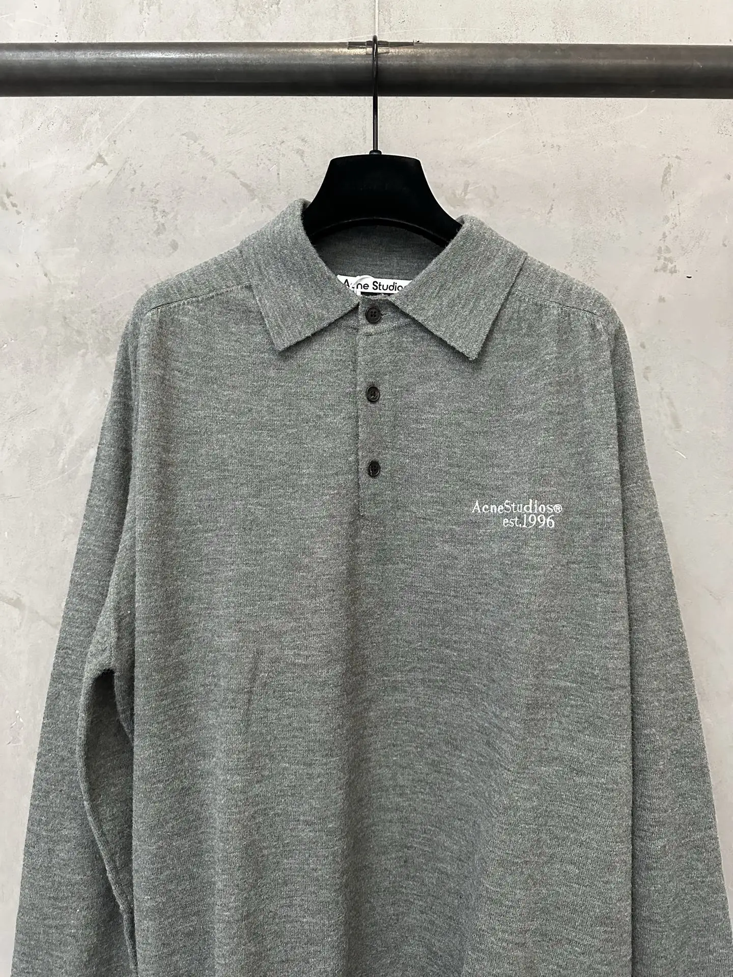 Logo-Embroidered Wool-Blend Polo Sweater D27020510 — view 3