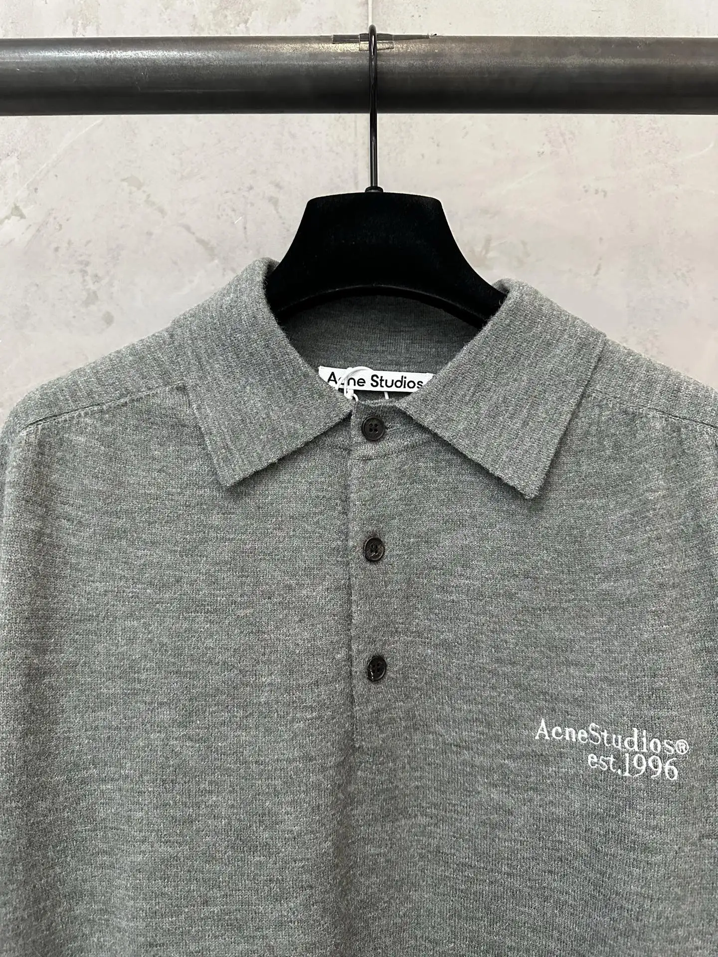 Logo-Embroidered Wool-Blend Polo Sweater D27020510 — view 5