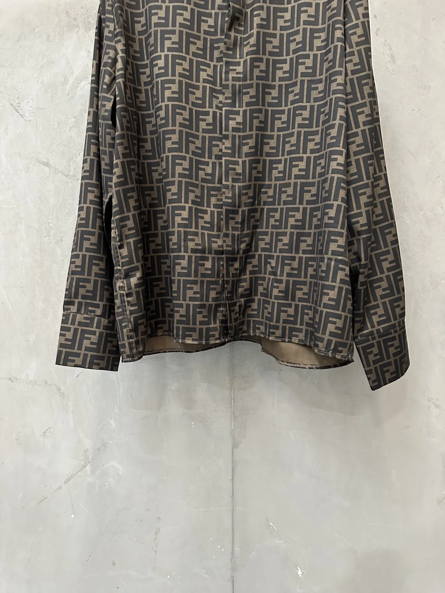 FF Monogram Silk-Blend Twill Shirt D27020480 — view 4