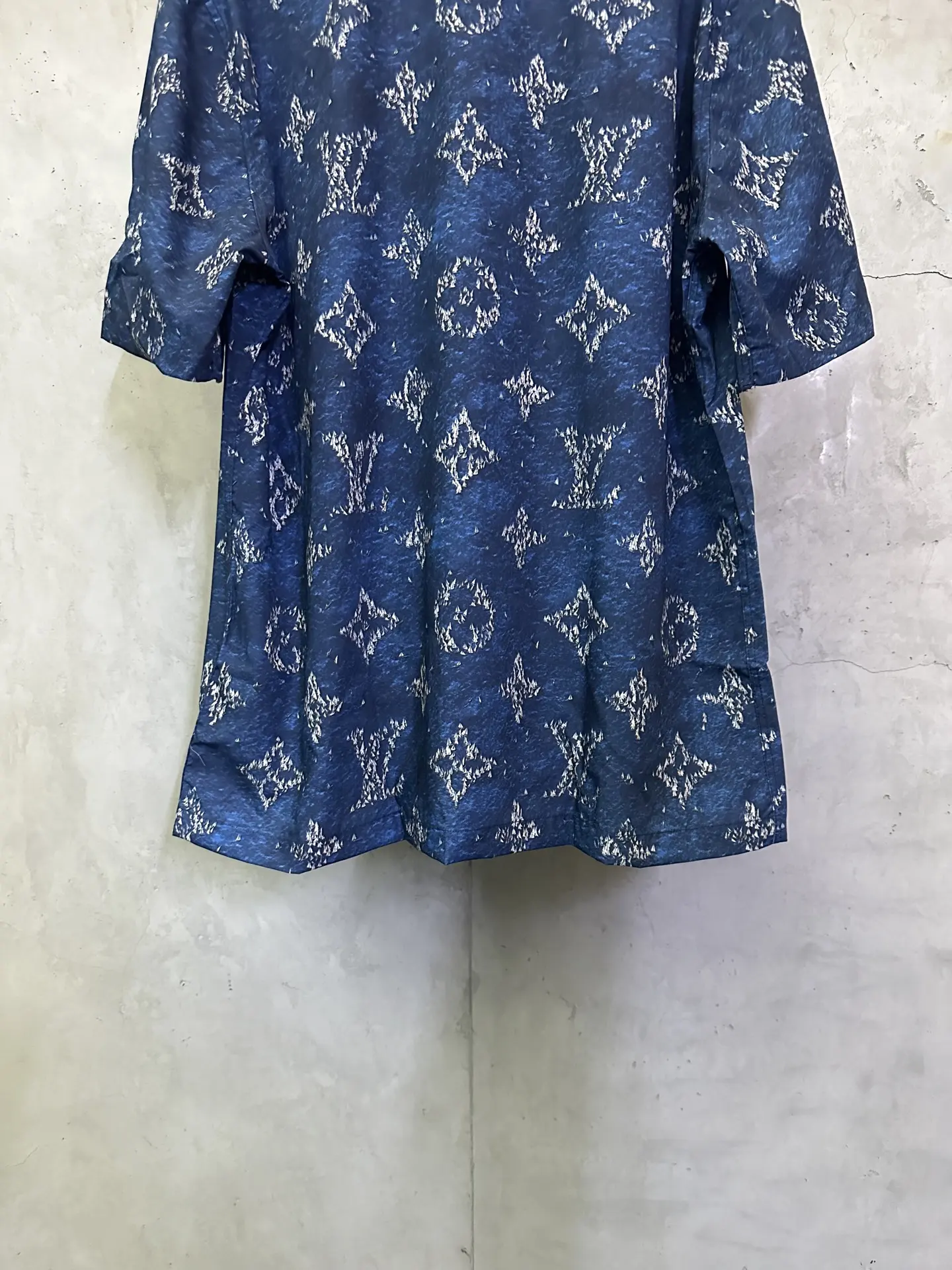 Monogram Print Cotton Poplin Short-Sleeve Shirt D27012378 — view 6