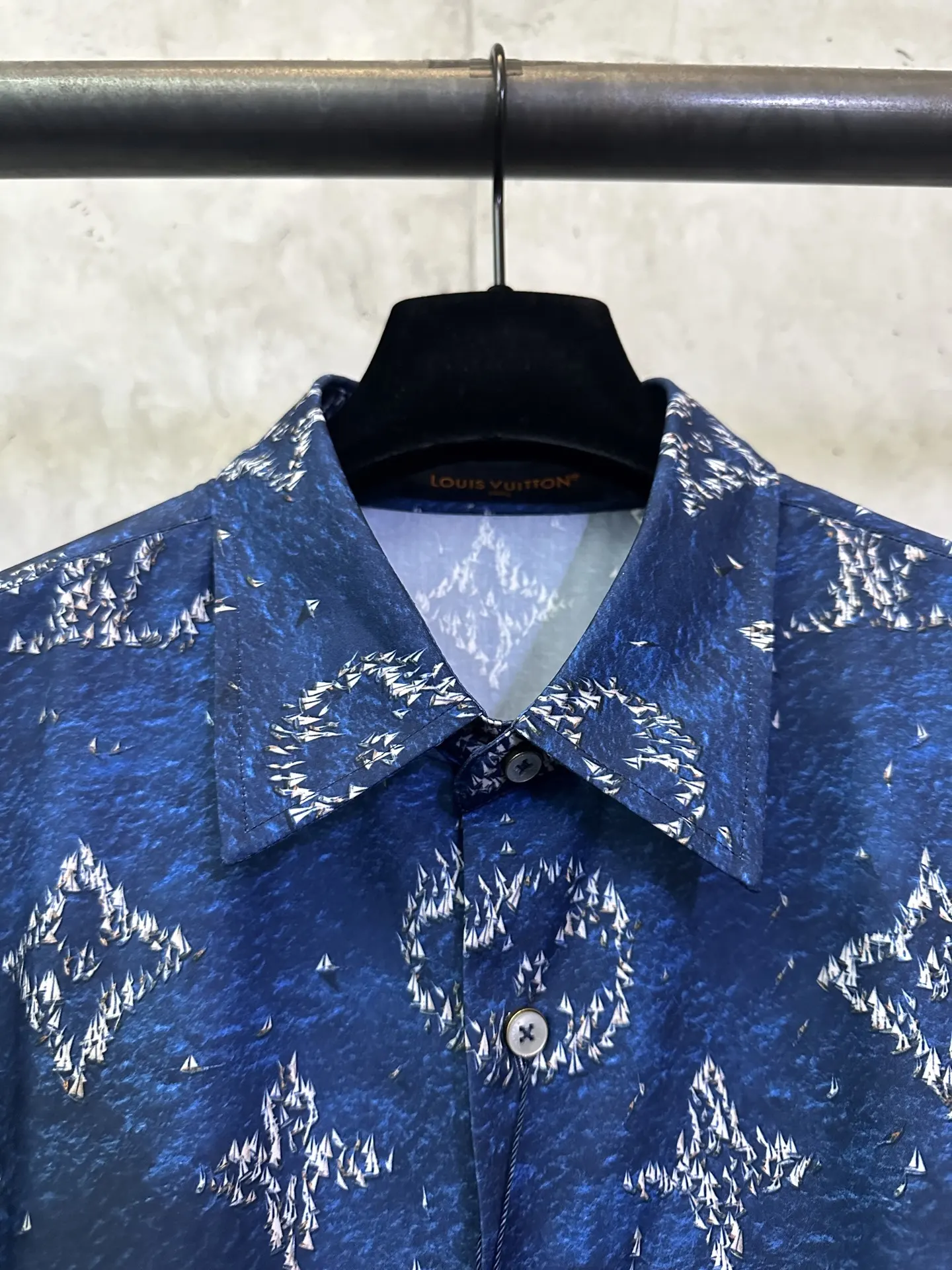 Monogram Print Cotton Poplin Short-Sleeve Shirt D27012378 — view 7