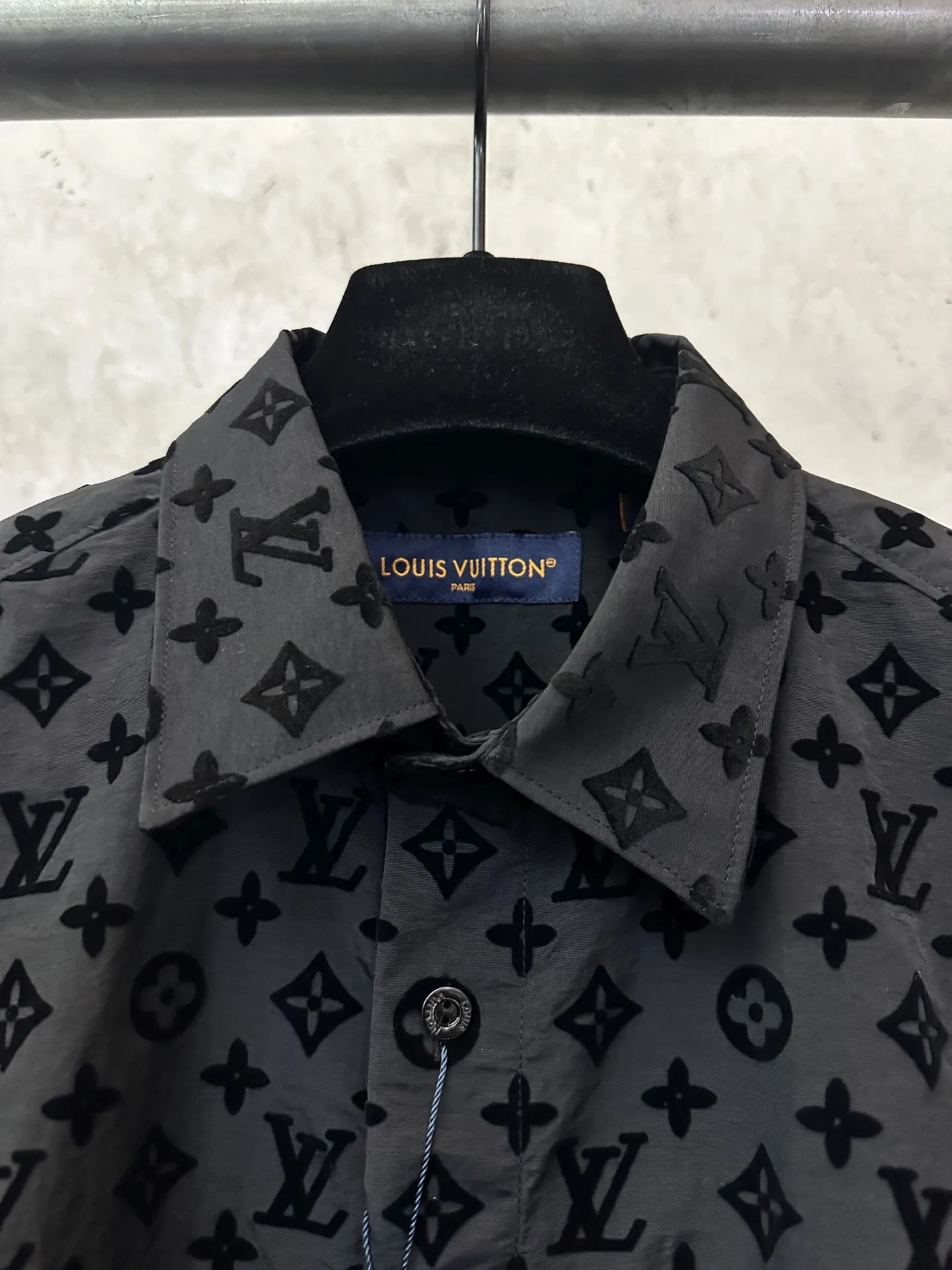Monogram Flocked Long-Sleeve Shirt D27023160 — view 7