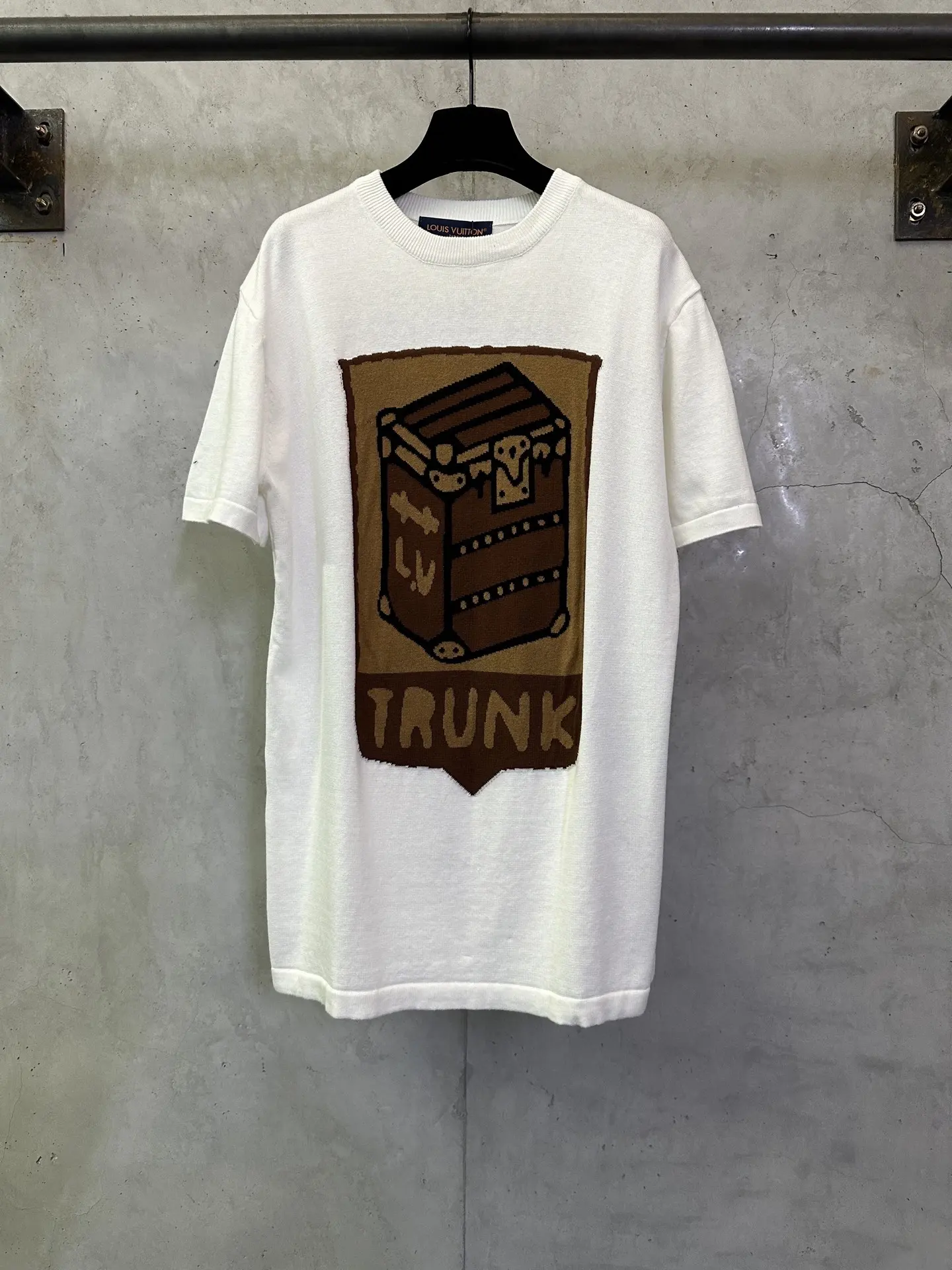 Trunk Intarsia Cotton Knit T-Shirt D27012486