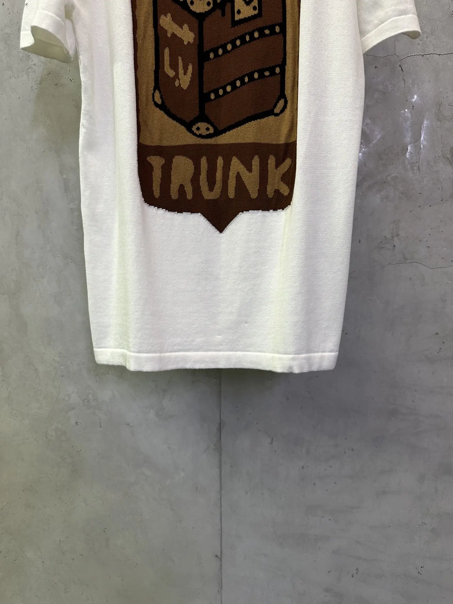 Trunk Intarsia Cotton Knit T-Shirt D27012486 — view 4