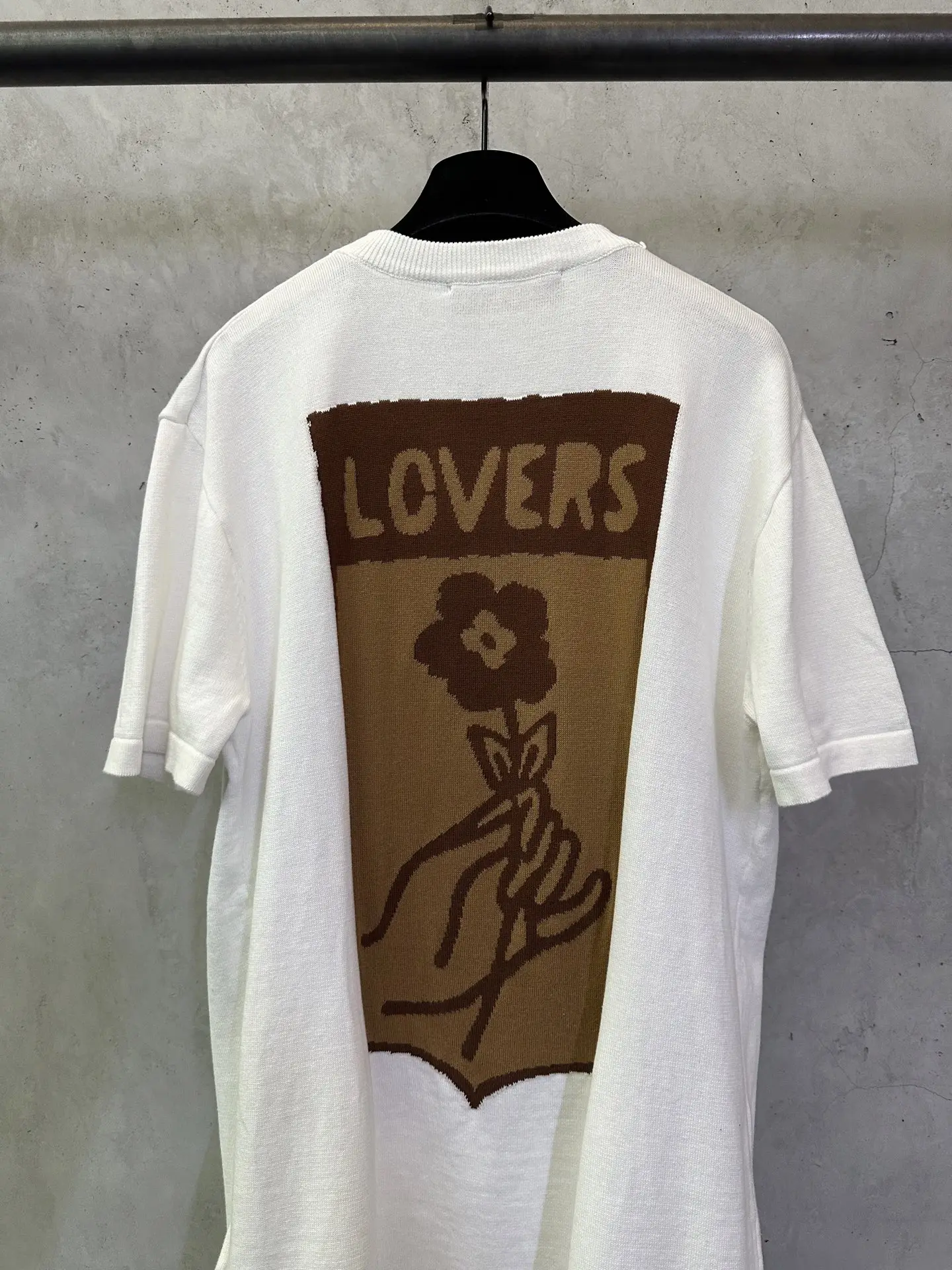 Trunk Intarsia Cotton Knit T-Shirt D27012486 — view 5