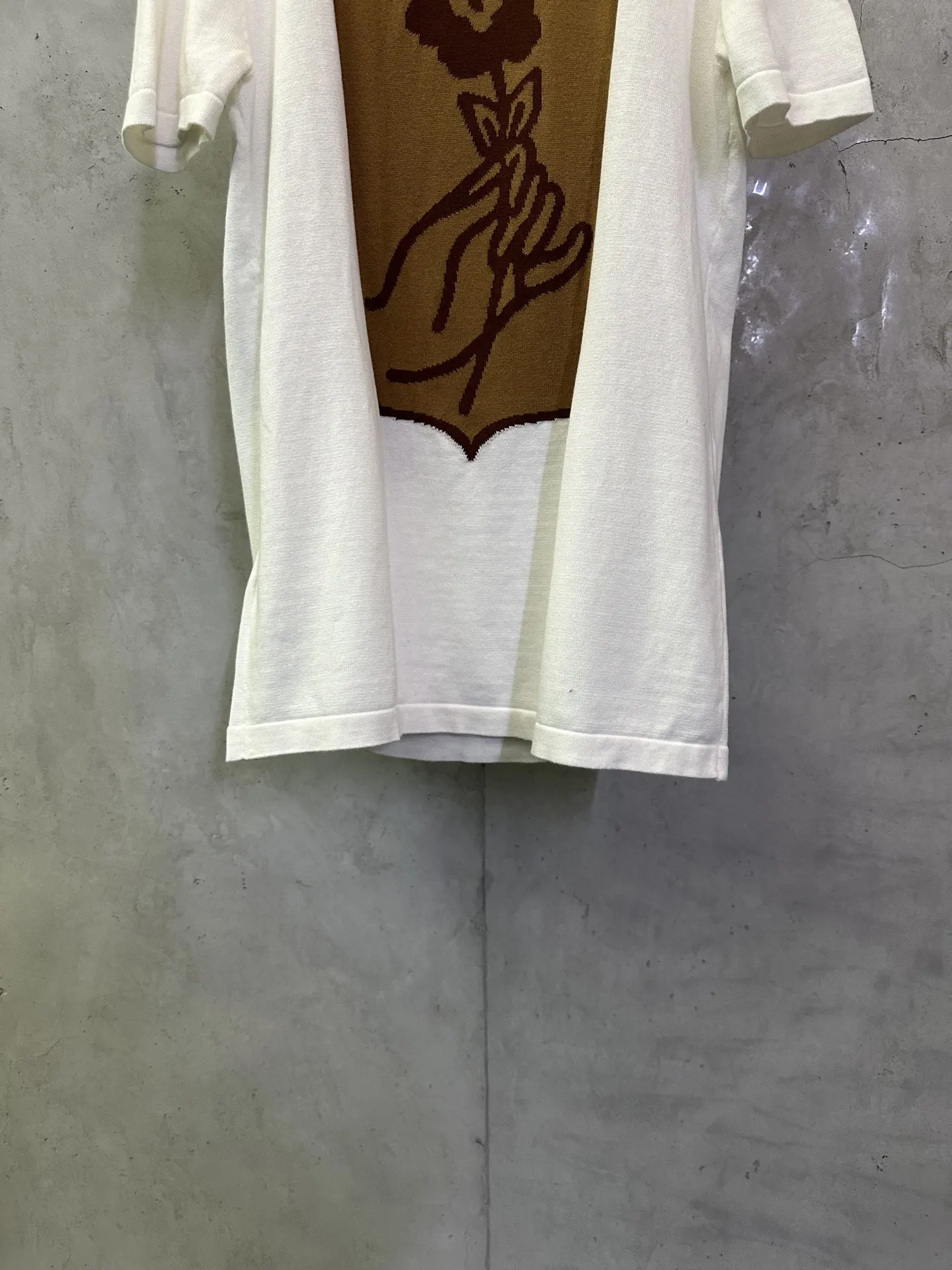 Trunk Intarsia Cotton Knit T-Shirt D27012486 — view 6