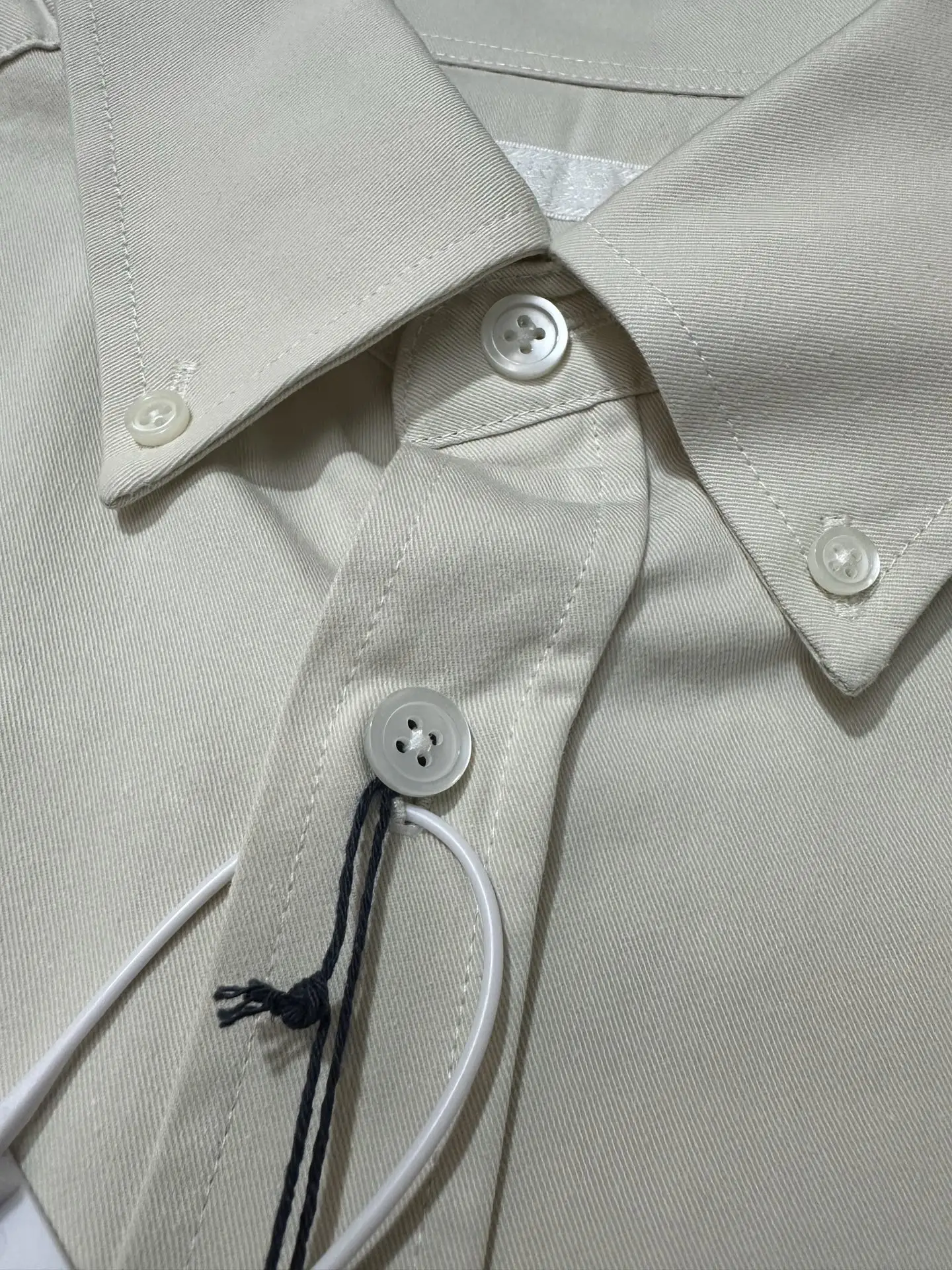 Logo Embroidered Cotton Twill Shirt D27022286 — view 7