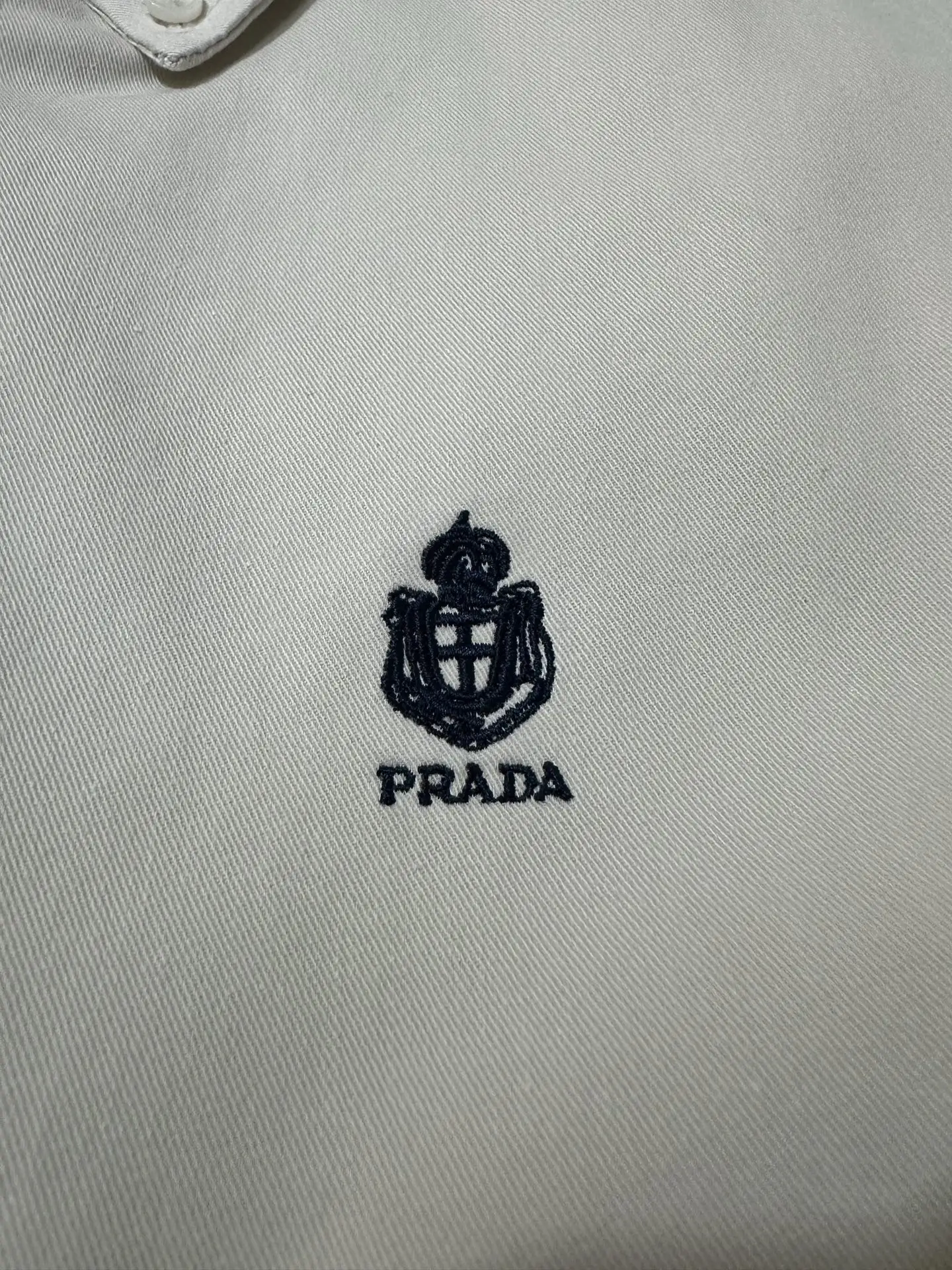 Logo Embroidered Cotton Twill Shirt D27022286 — view 8