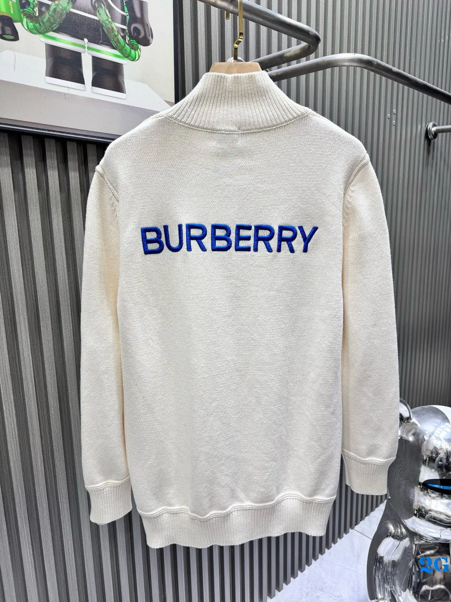 Embroidered Logo Half-Button Knit Sweater D27014138 — view 2