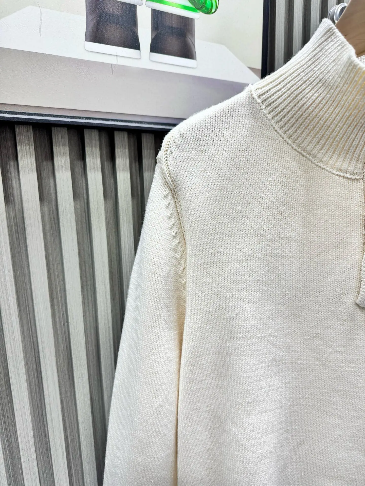 Embroidered Logo Half-Button Knit Sweater D27014138 — view 5