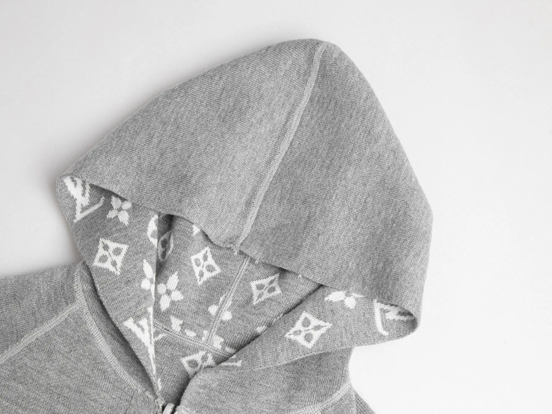 Monogram Reversible Cashmere-Blend Zip-Up Hoodie D27016001 — view 11