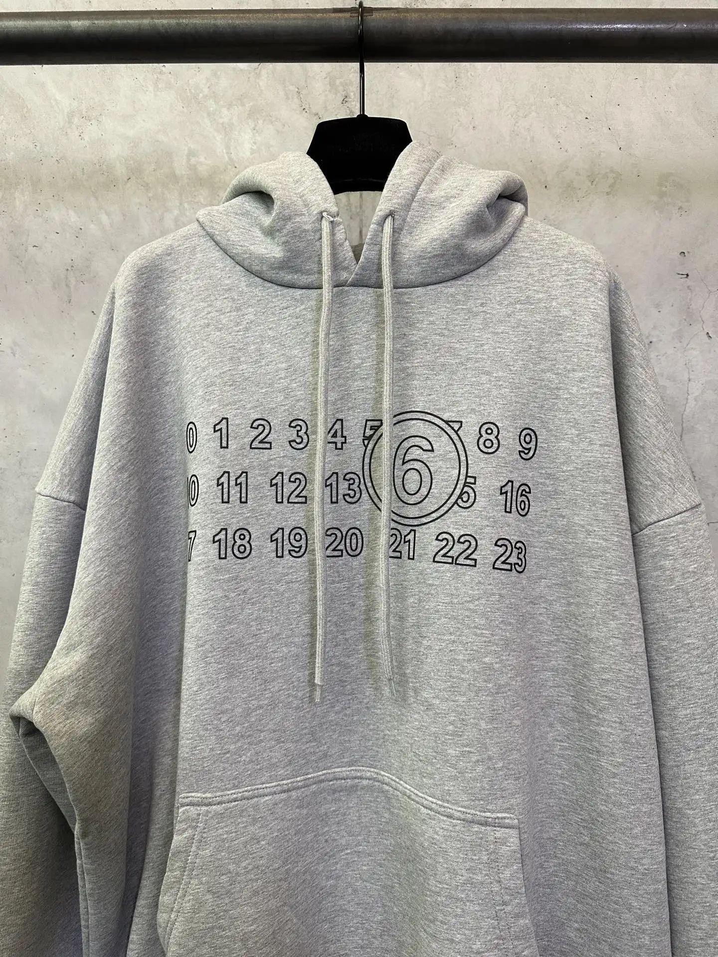 MM6 Numeric Logo Oversized Hoodie D27020516 — view 3