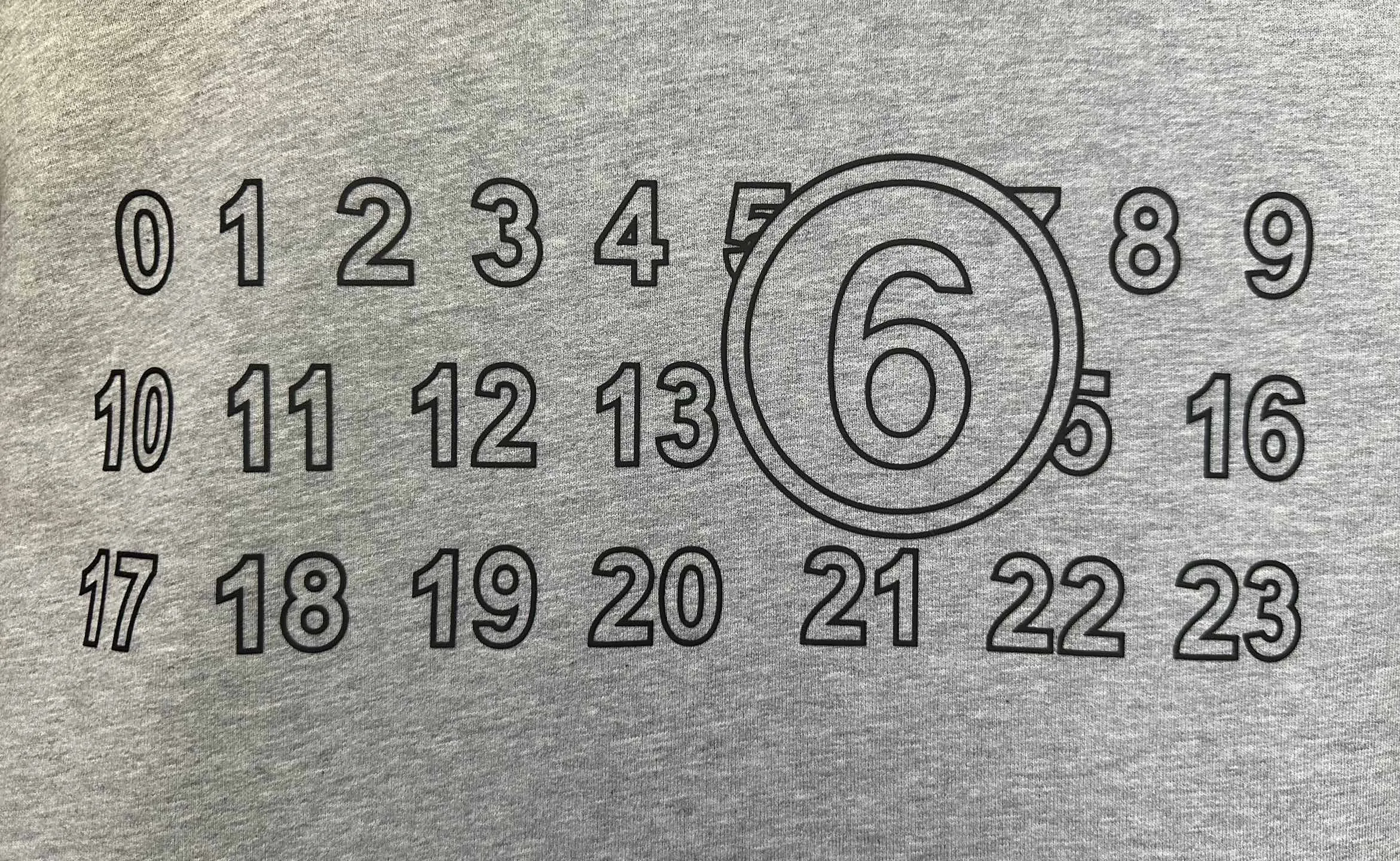 MM6 Numeric Logo Oversized Hoodie D27020516 — view 8
