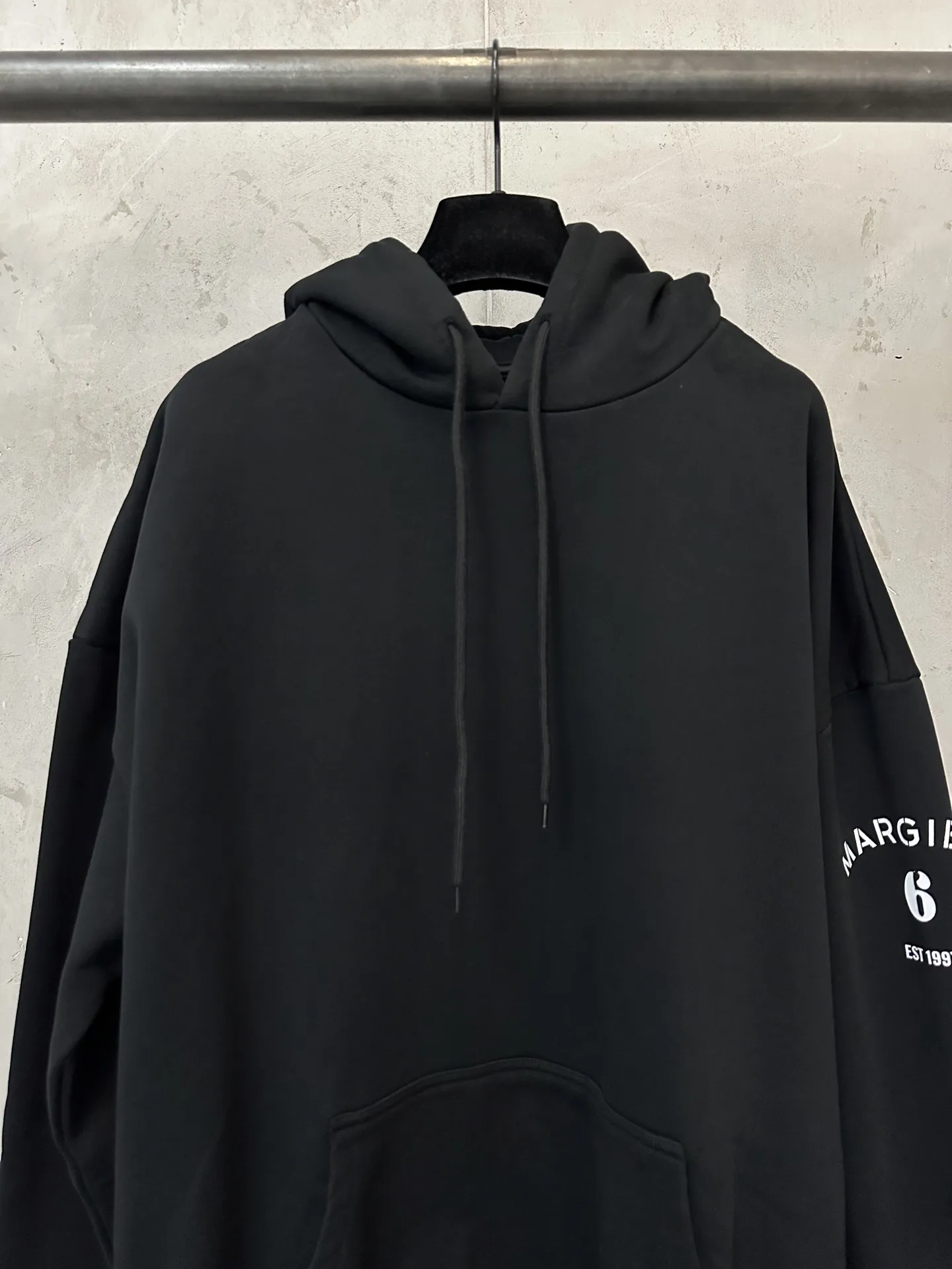 MM6 Logo Print Oversized Cotton Hoodie D27020658 — view 3