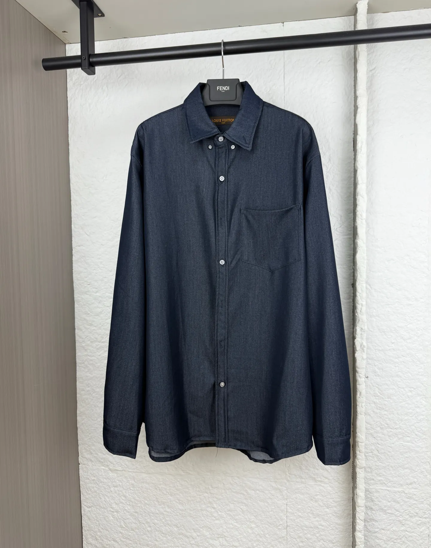 Trunk Leather Patch Long-Sleeve Shirt D27513834
