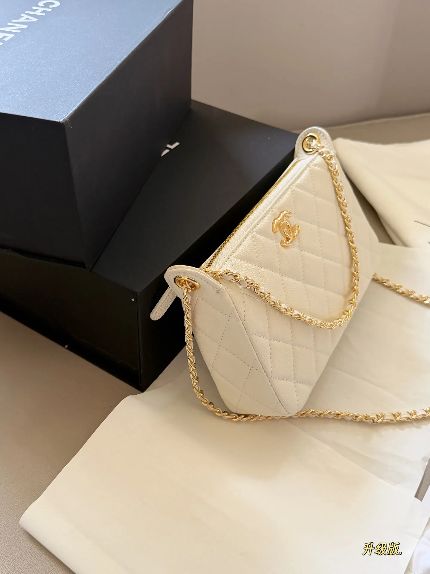 Quilted Leather Chain Shoulder Bag D27518305 — view 12