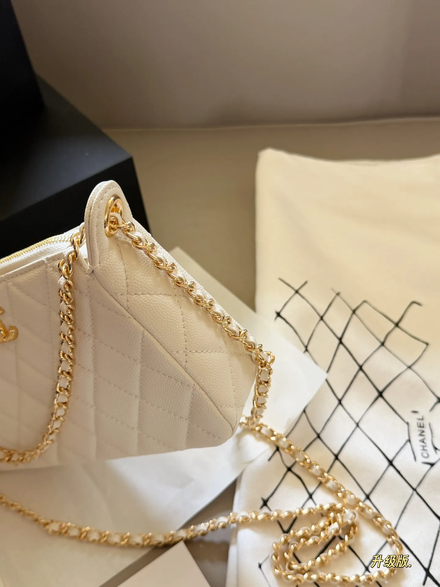 Quilted Leather Chain Shoulder Bag D27518305 — view 13