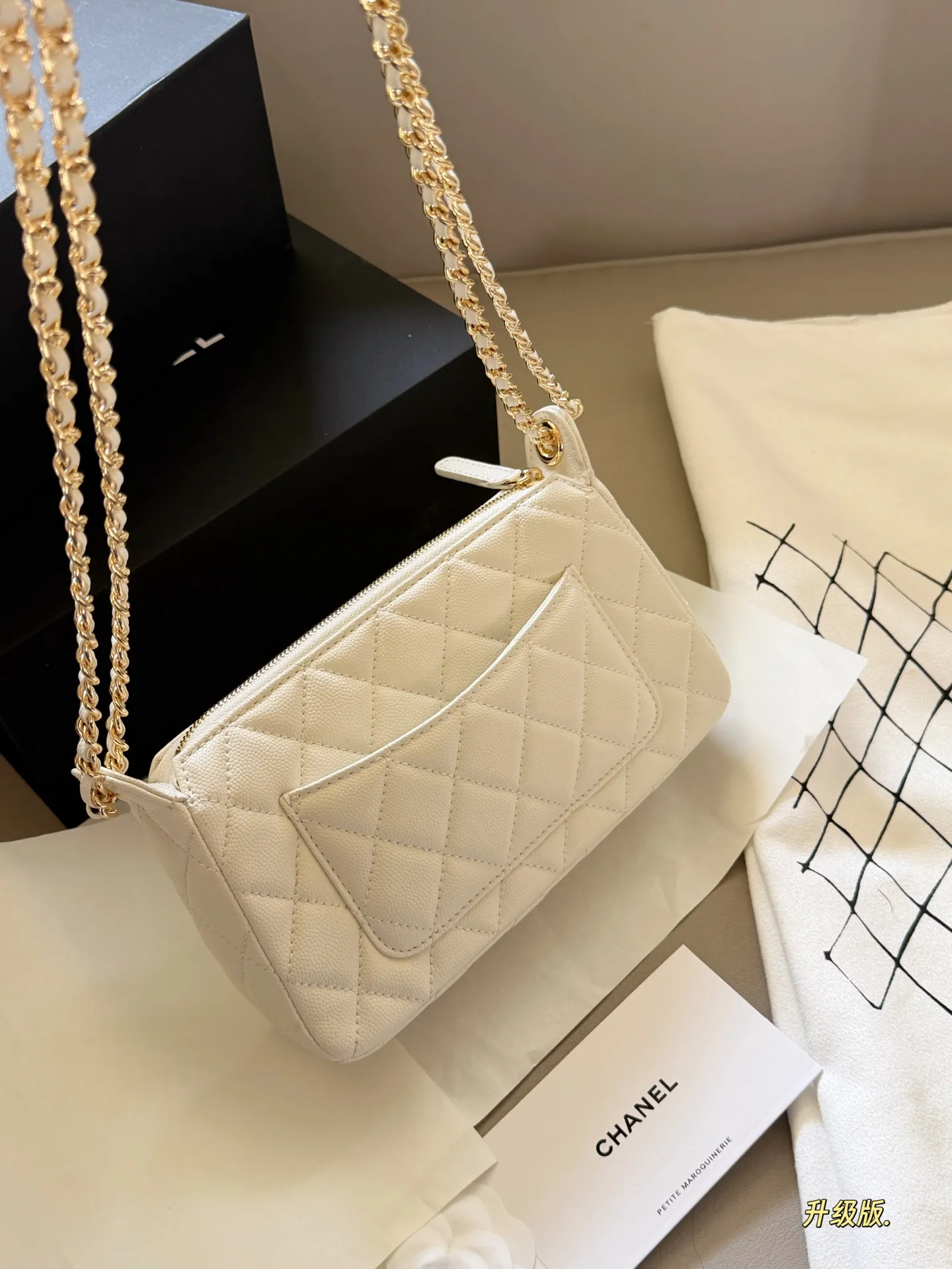 Quilted Leather Chain Shoulder Bag D27518305 — view 15