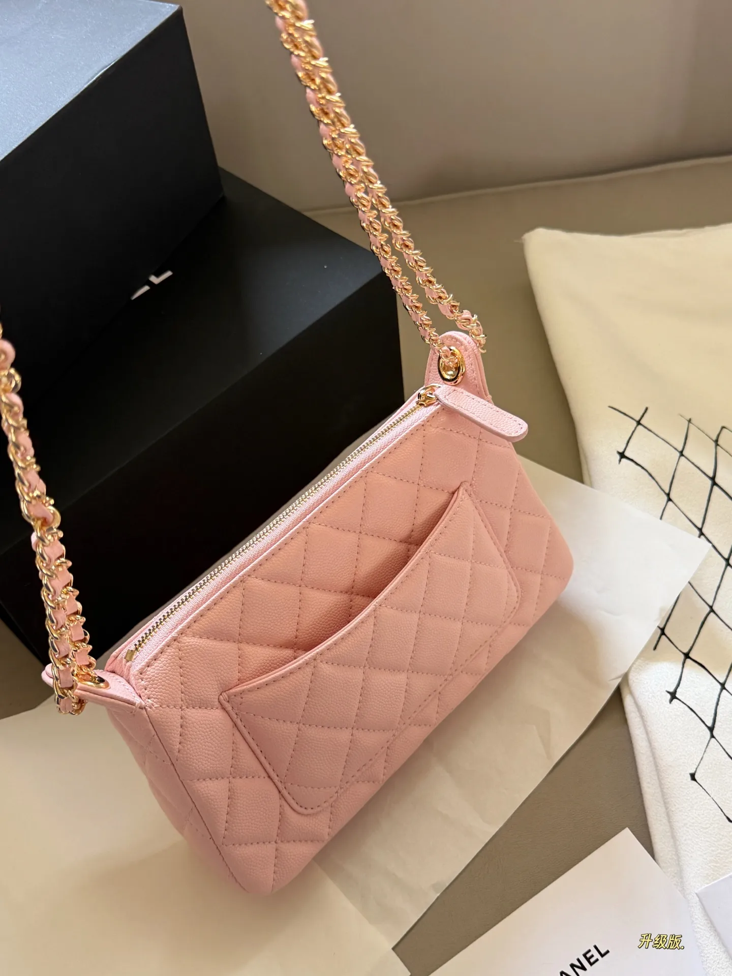 Quilted Leather Chain Shoulder Bag D27518305 — view 24