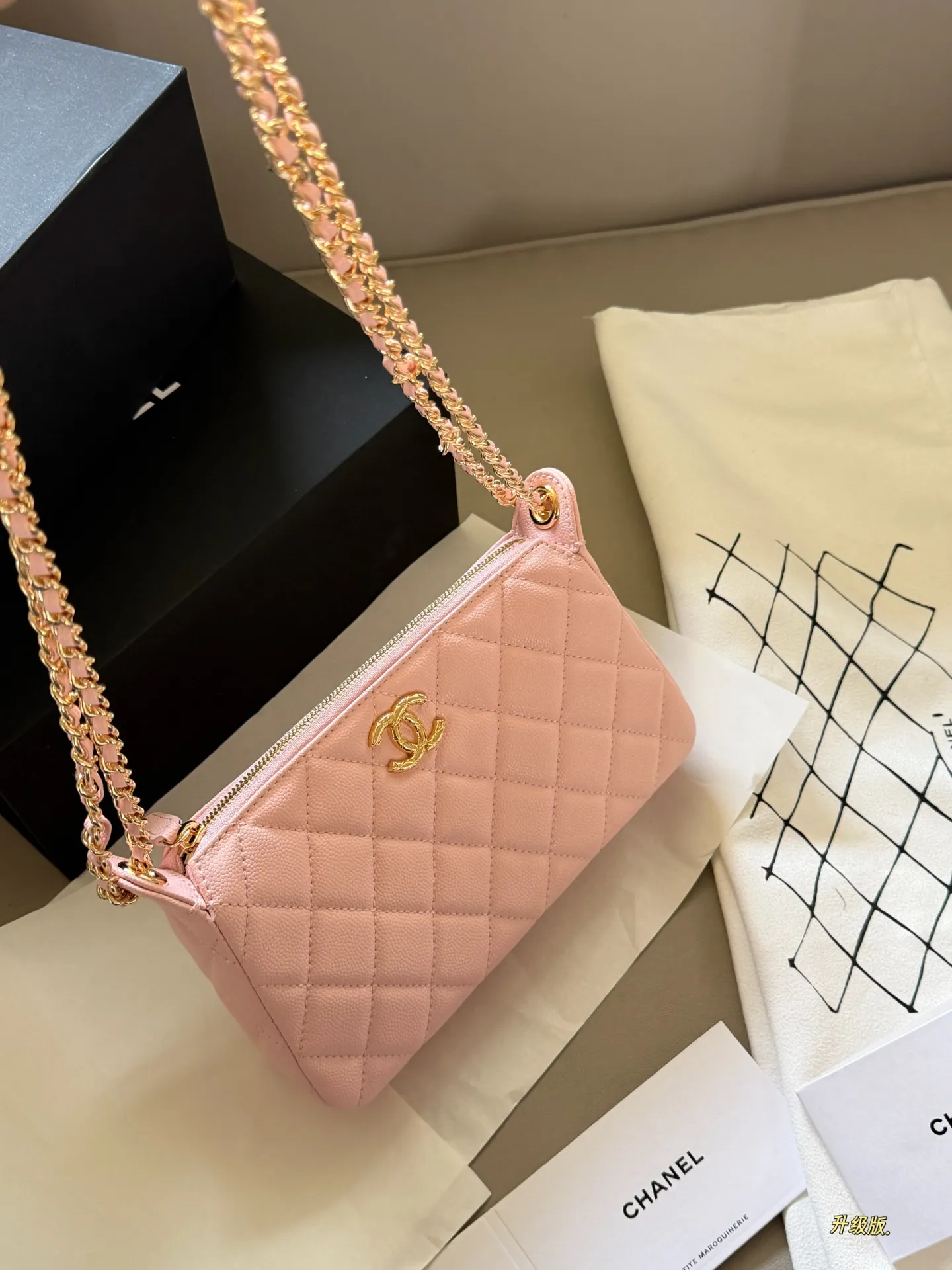 Quilted Leather Chain Shoulder Bag D27518305 — view 25