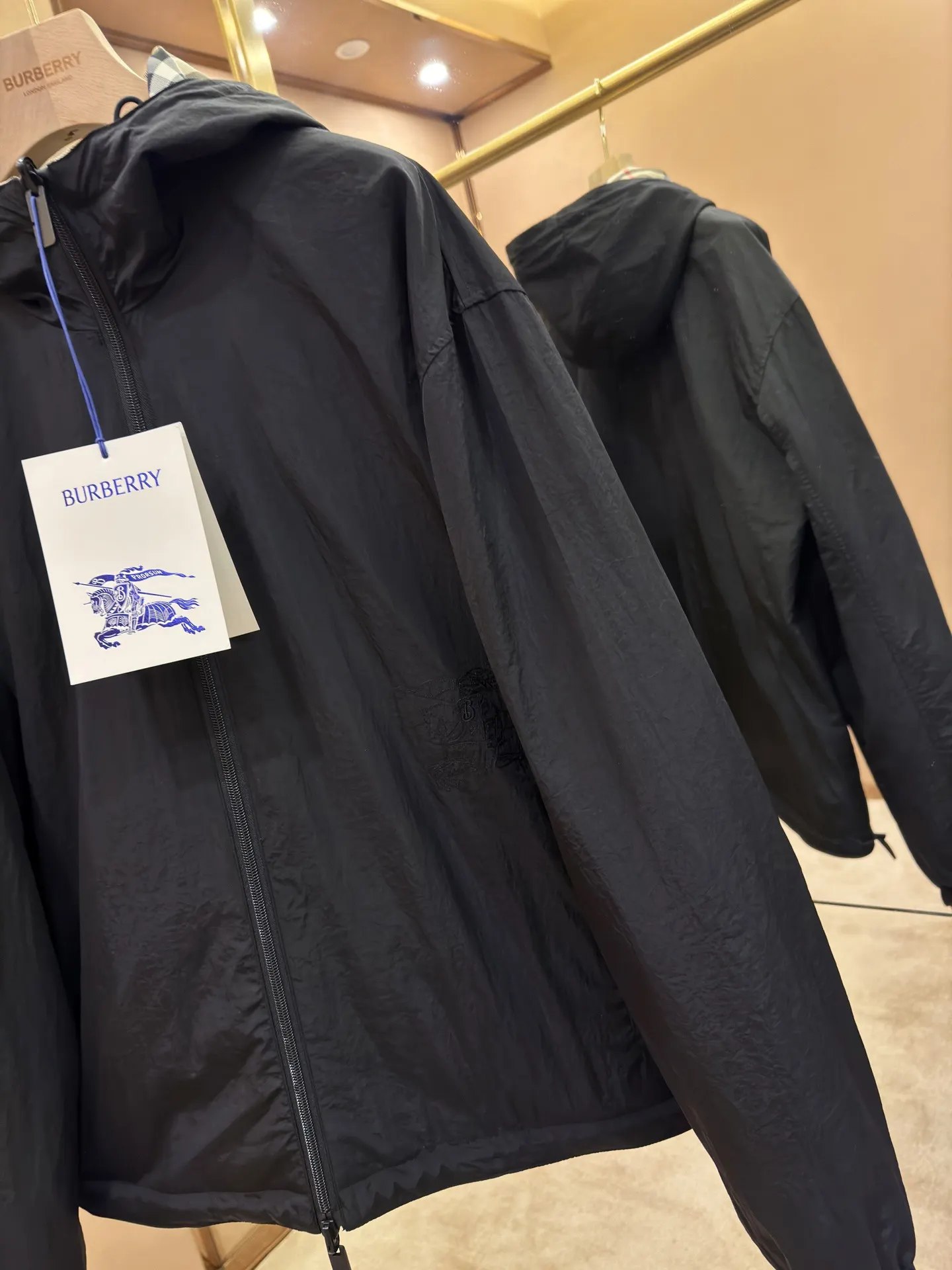 Reversible Check Hooded Jacket D27515997 — view 5