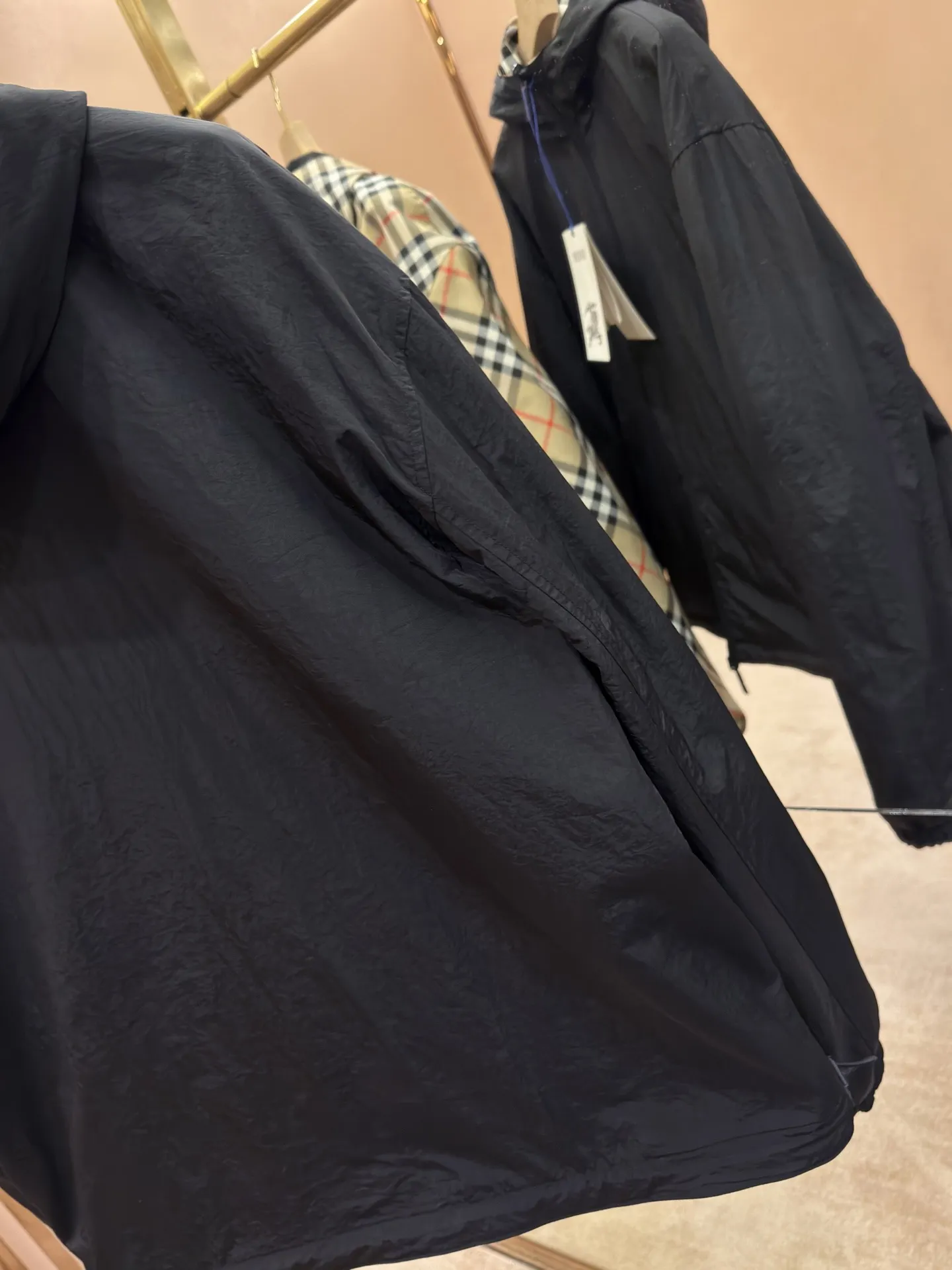 Reversible Check Hooded Jacket D27515997 — view 6
