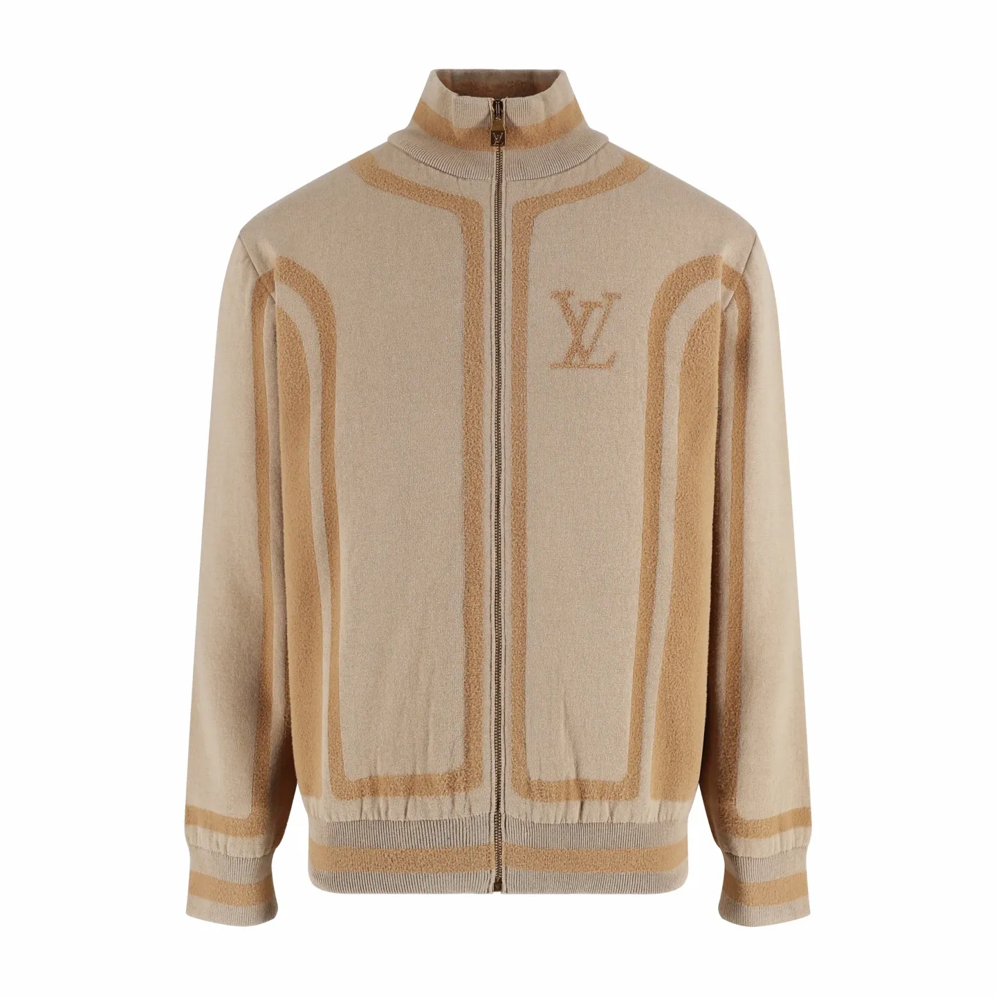 Logo Intarsia Wool-Blend Zip-Up Cardigan D28016018 — view 2