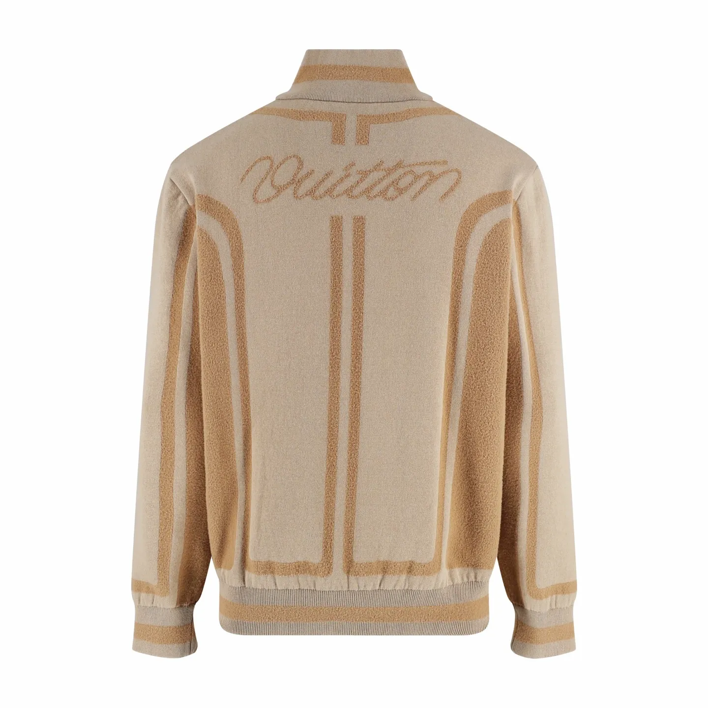 Logo Intarsia Wool-Blend Zip-Up Cardigan D28016018 — view 3