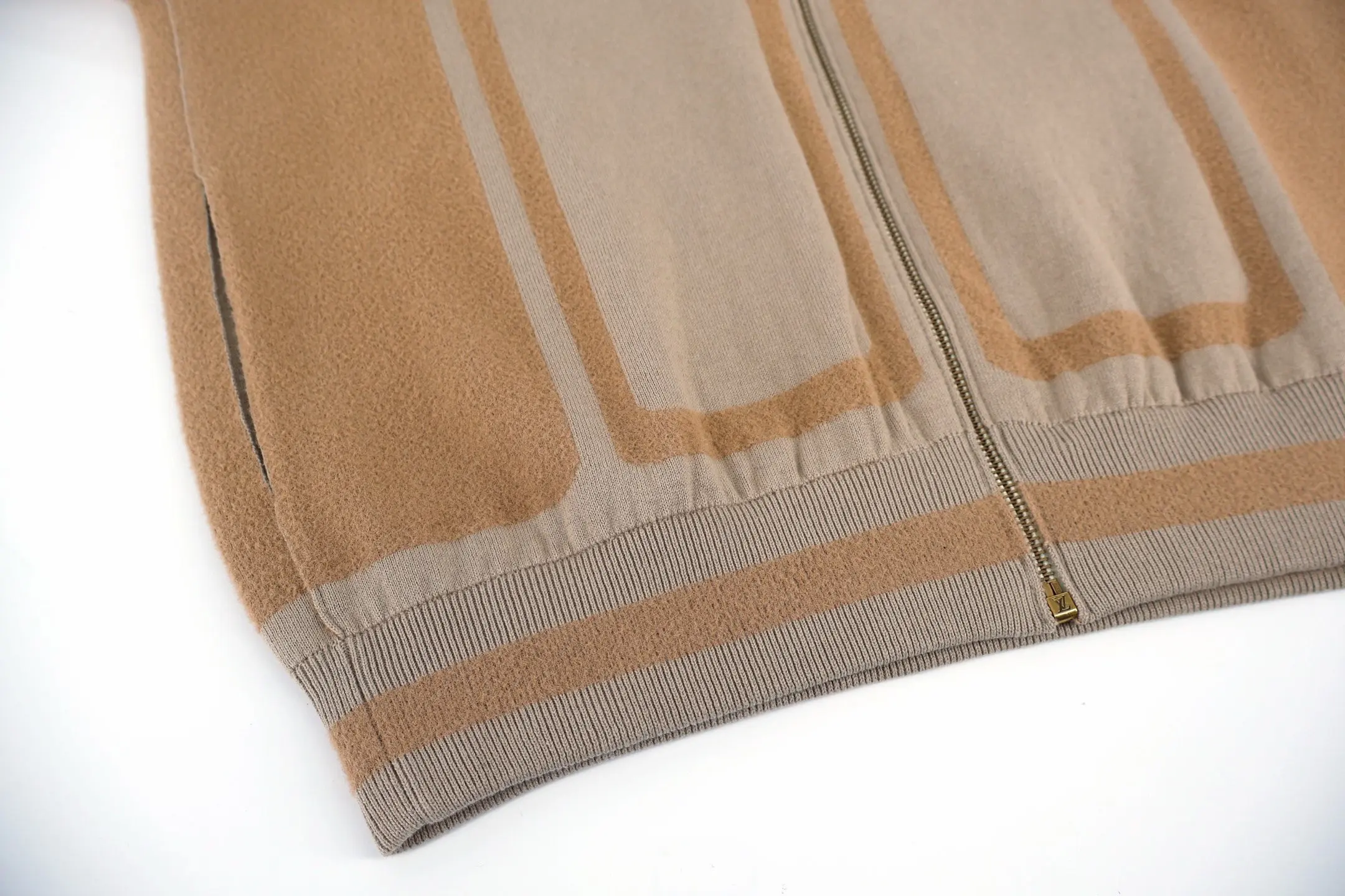 Logo Intarsia Wool-Blend Zip-Up Cardigan D28016018 — view 4