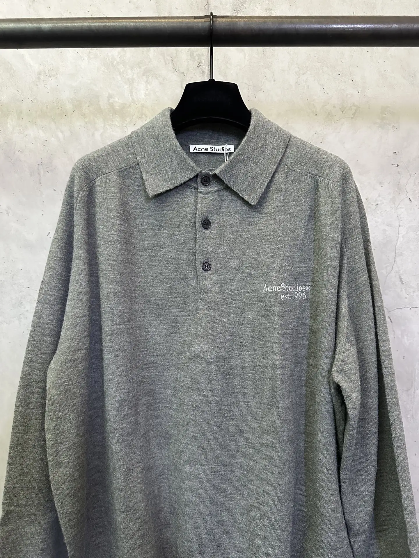 Logo-Embroidered Wool-Blend Polo Sweater D28012343 — view 3
