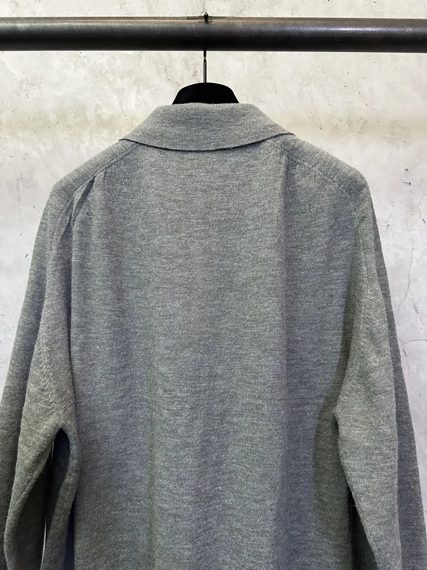 Logo-Embroidered Wool-Blend Polo Sweater D28012343 — view 5