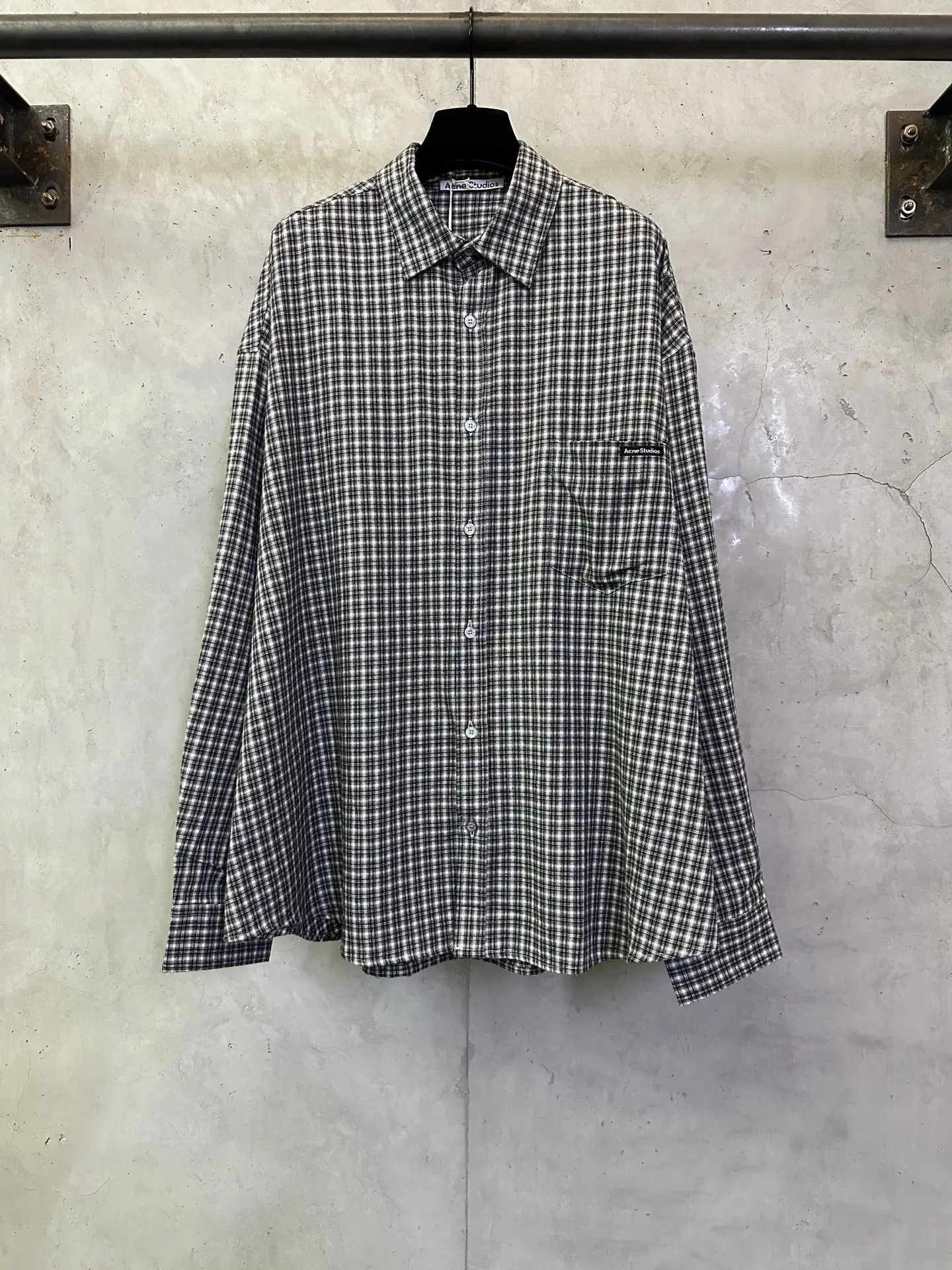 Oversized Checked Flannel Shirt D28012475