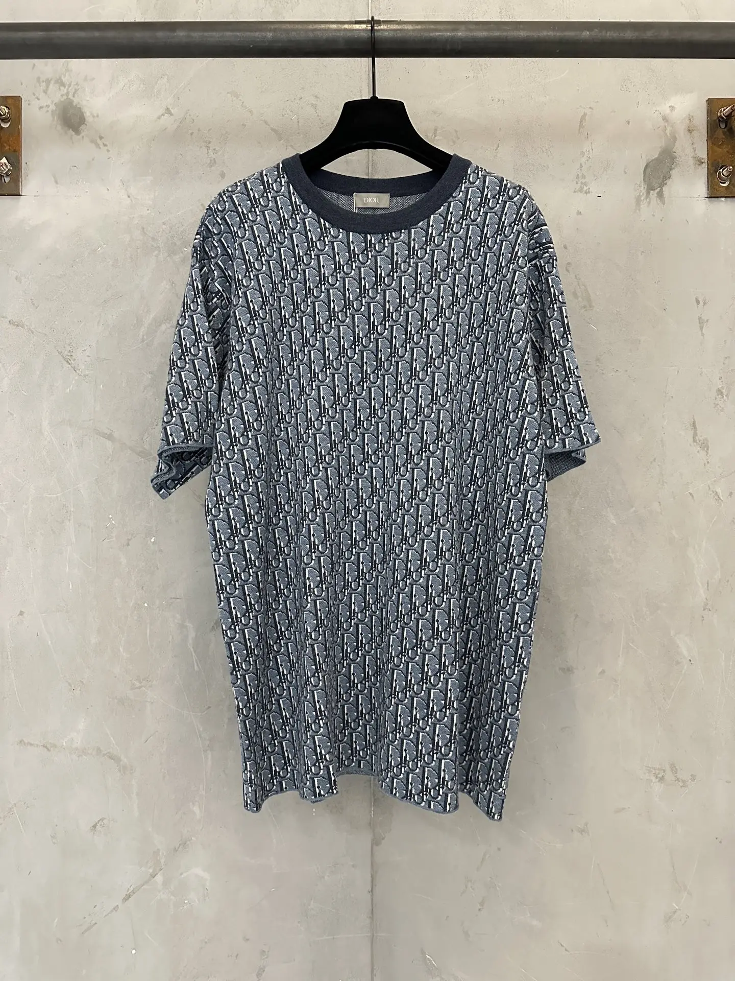 Oblique Jacquard Cotton T-Shirt D28011898